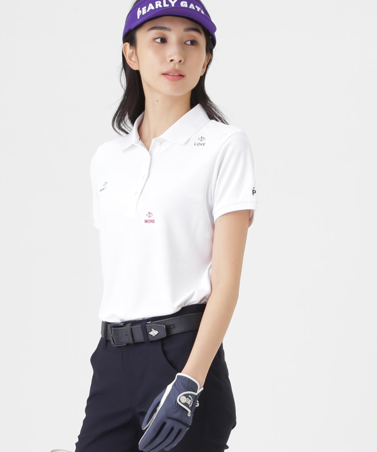 メッシュジャガード半袖ポロシャツ (WOMENS)