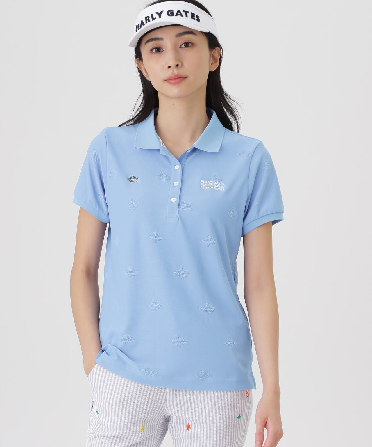 メッシュジャガード半袖ポロシャツ (WOMENS)