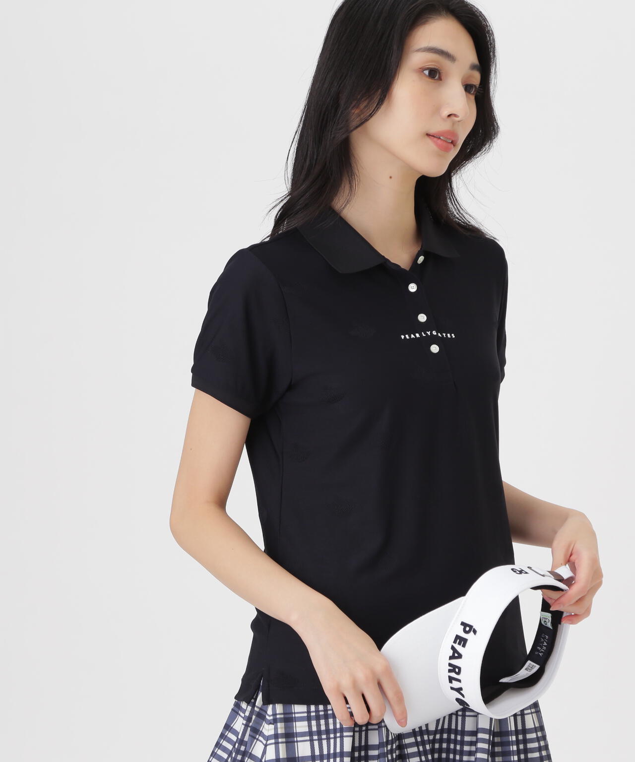 メッシュジャガード半袖ポロシャツ (WOMENS)