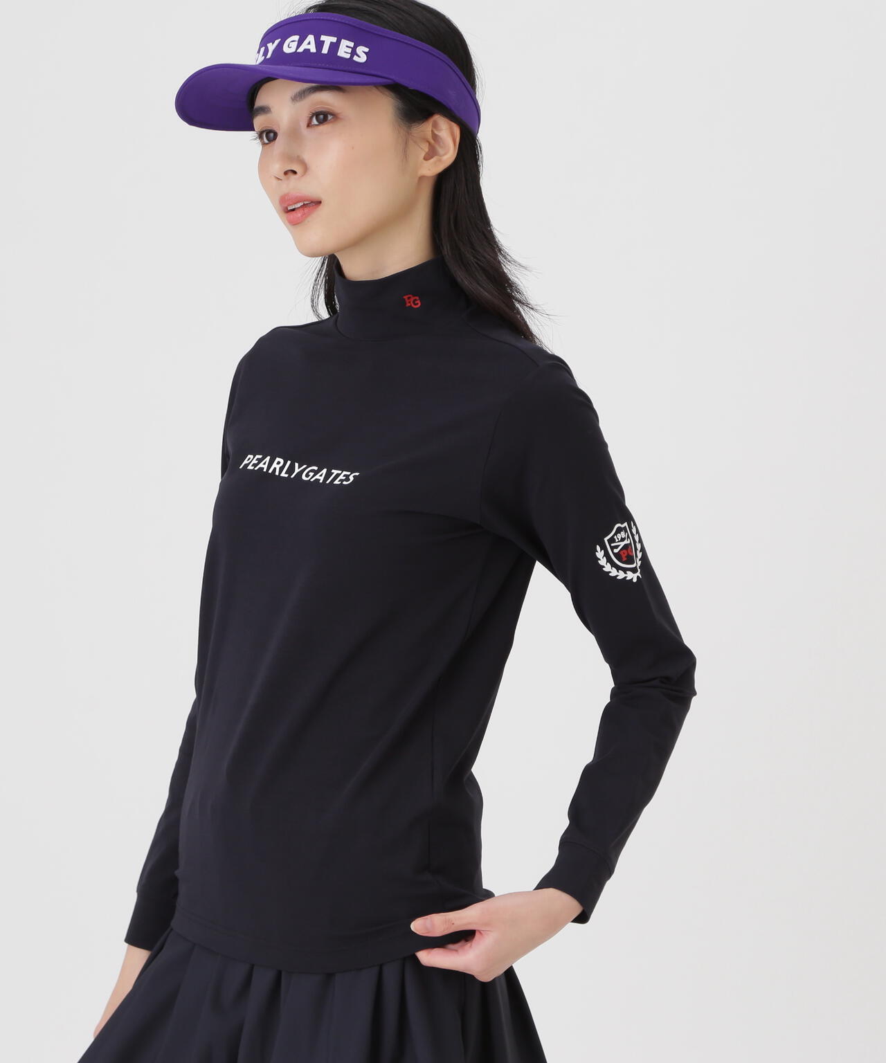 スーピマベア天長袖ハイネックカットソー (WOMENS)