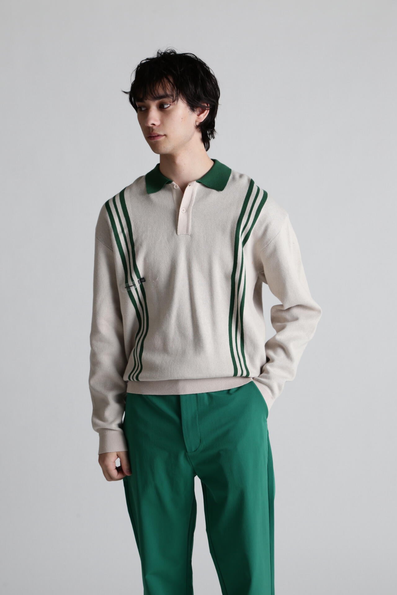 【Students Golf】オークリー ニット 長袖ポロシャツ