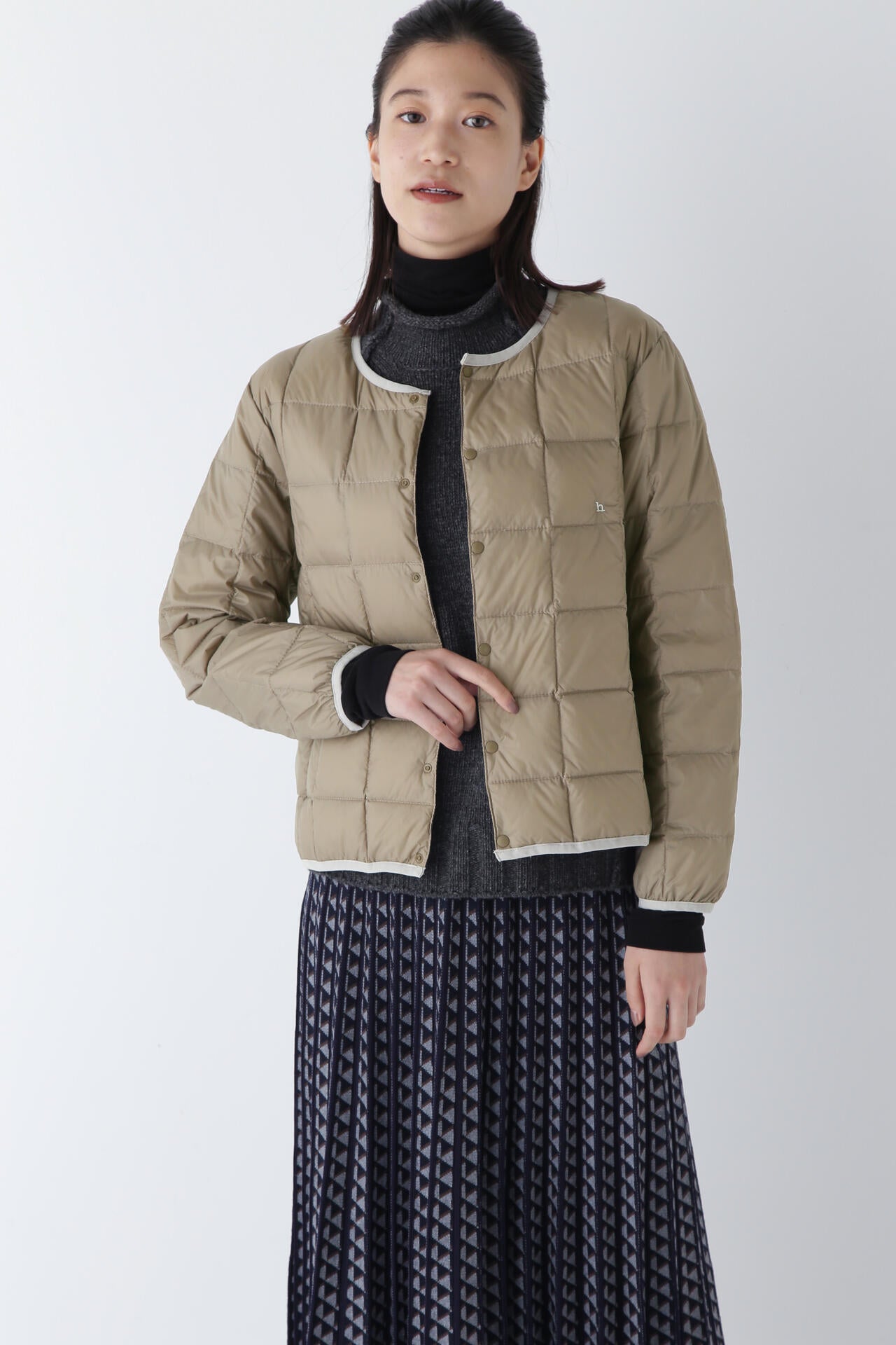 【WEB・一部店舗限定サイズ】TAION×hwコラボ クルーネックボタンダウンジャケット