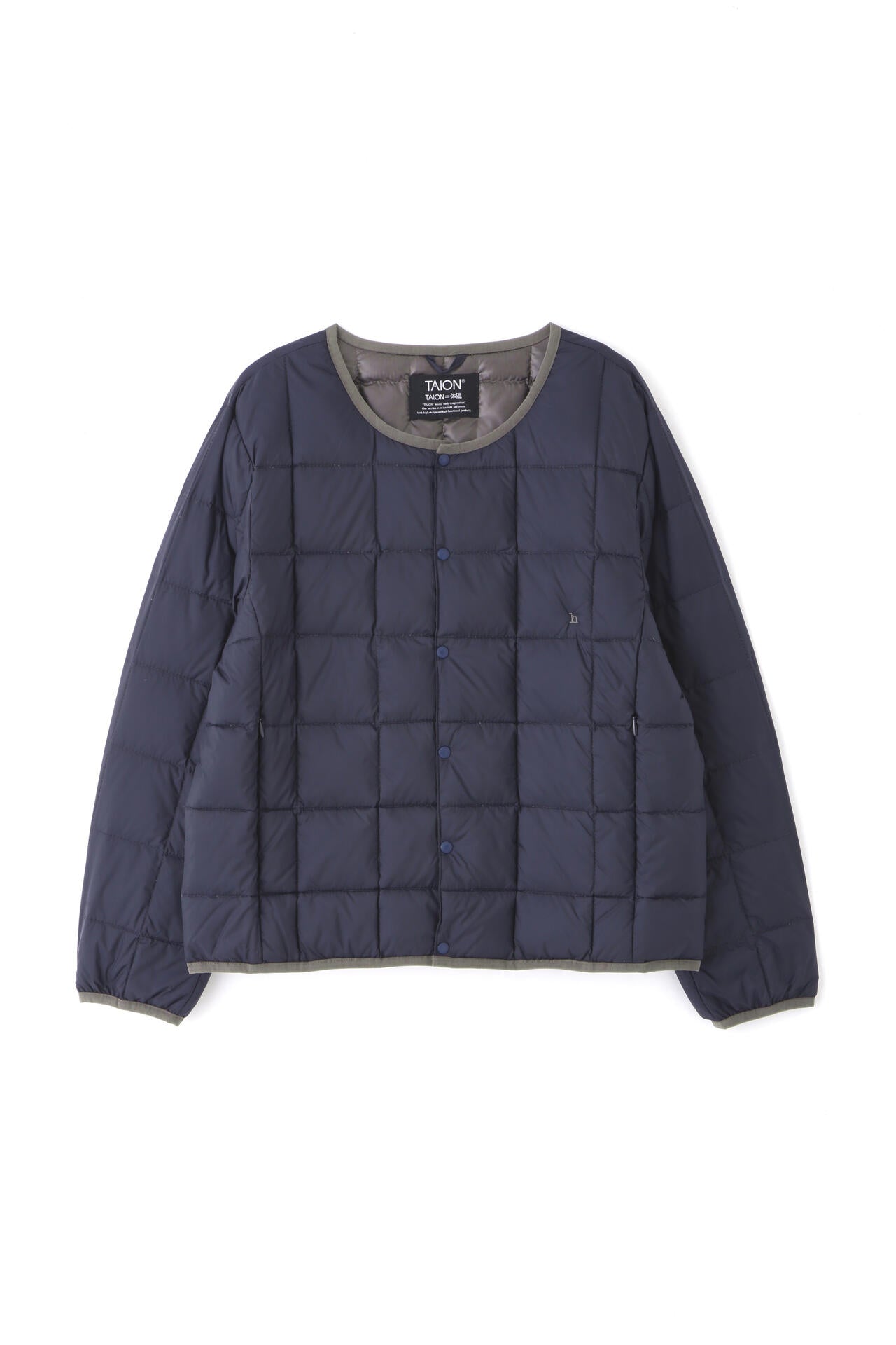 【WEB・一部店舗限定サイズ】TAION×hwコラボ クルーネックボタンダウンジャケット