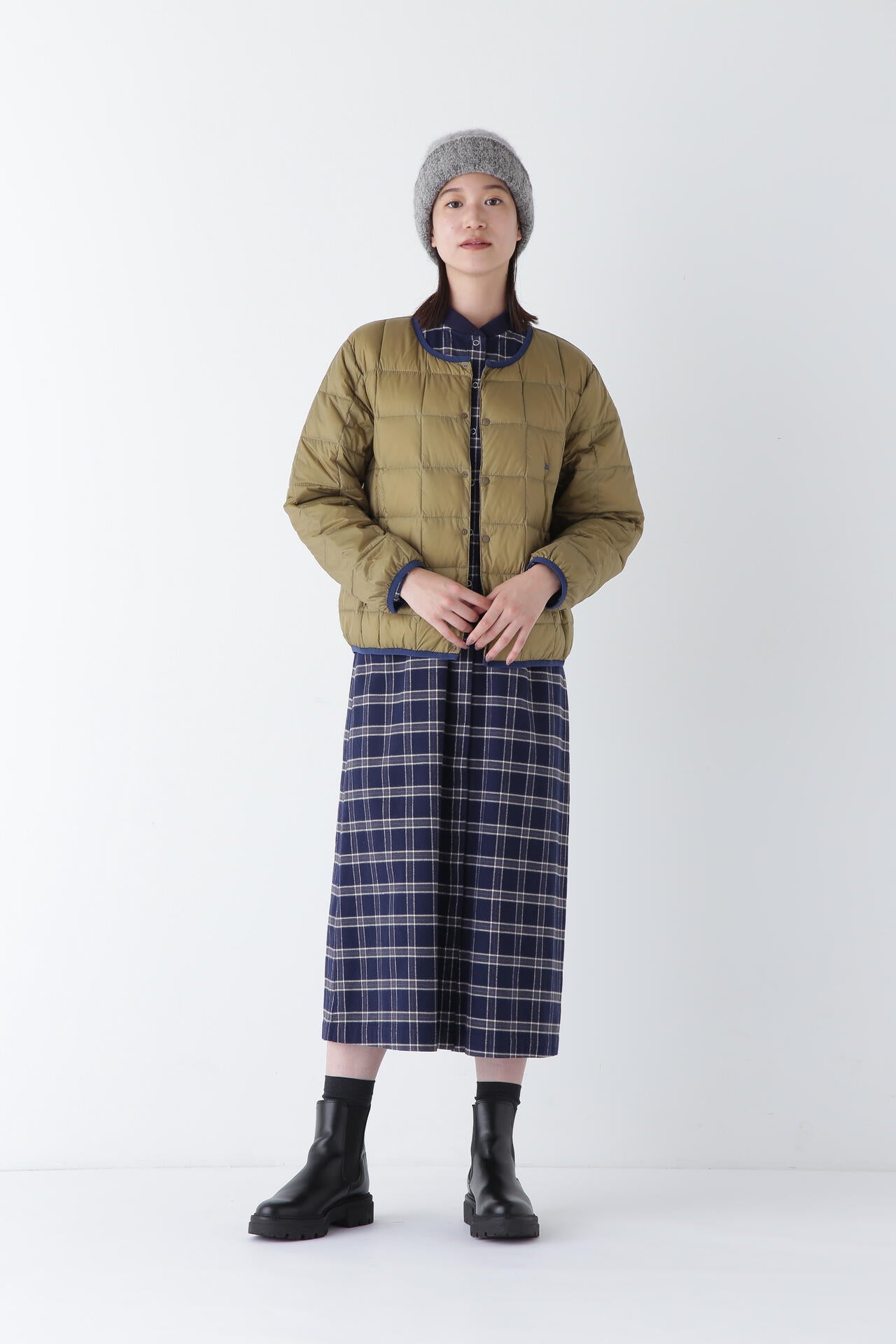 【WEB・一部店舗限定サイズ】TAION×hwコラボ クルーネックボタンダウンジャケット