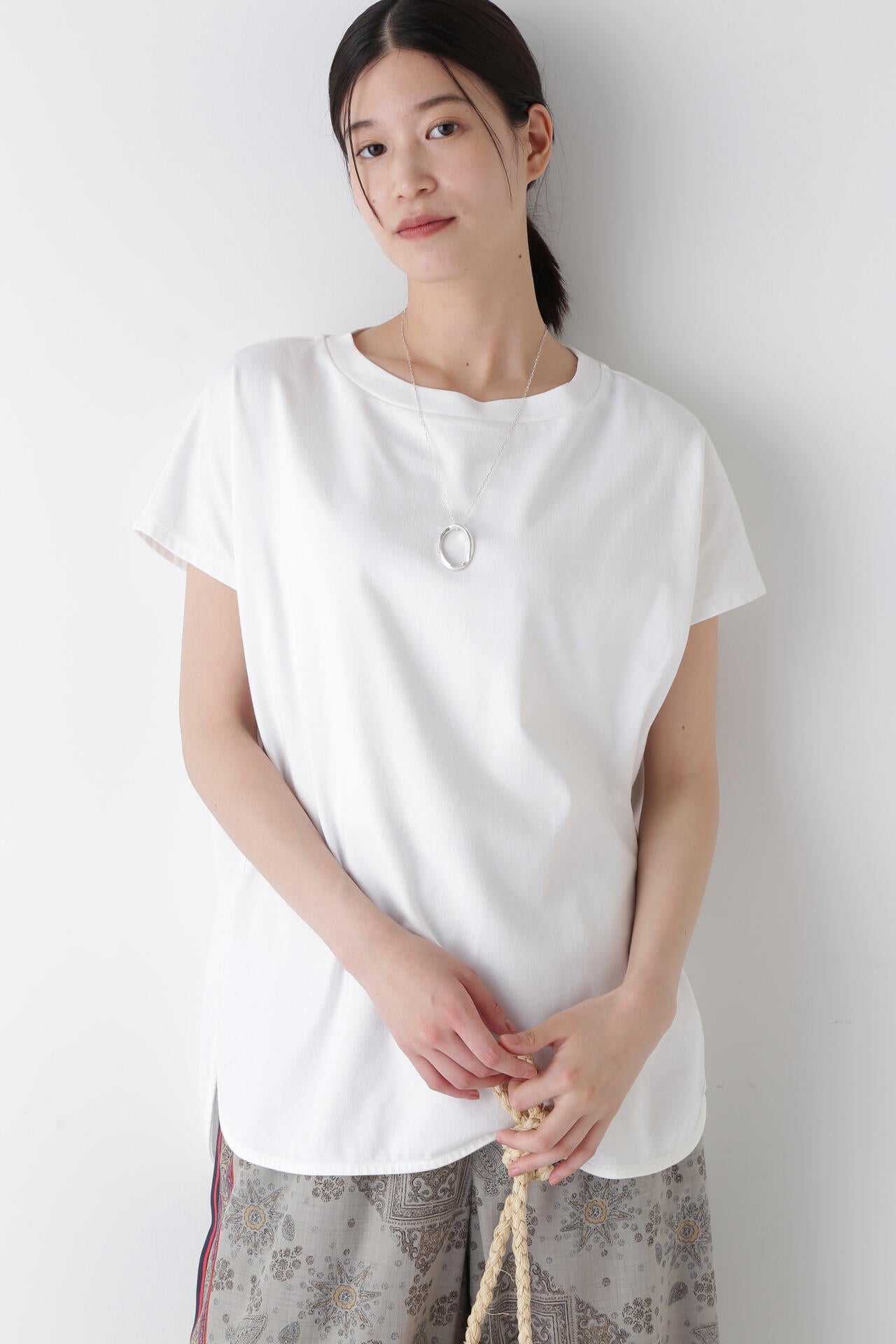 フレンチスリーブ天竺Tシャツ