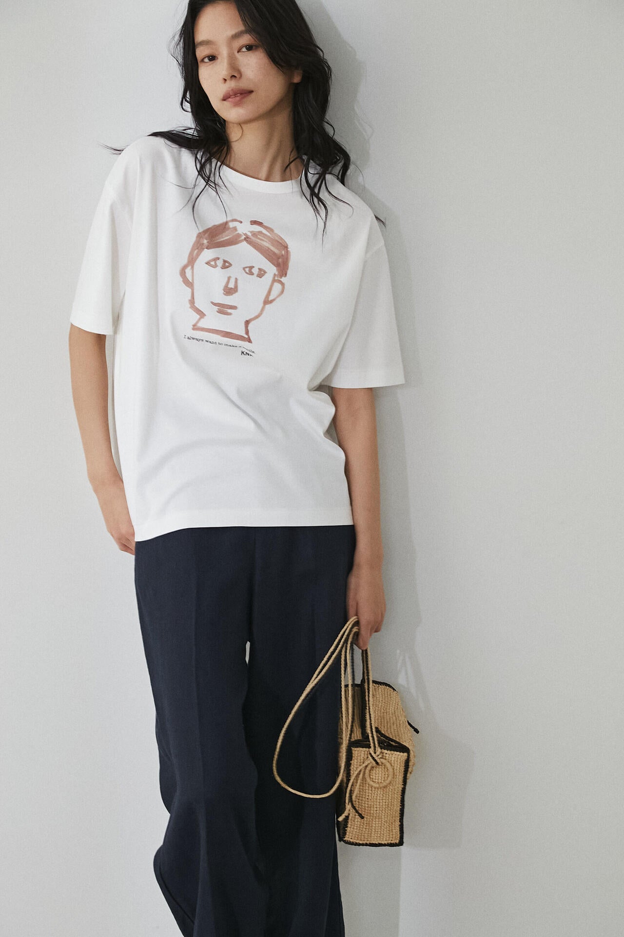 【香菜子】OGコッコラボトンプリントTシャツ Lサイズ