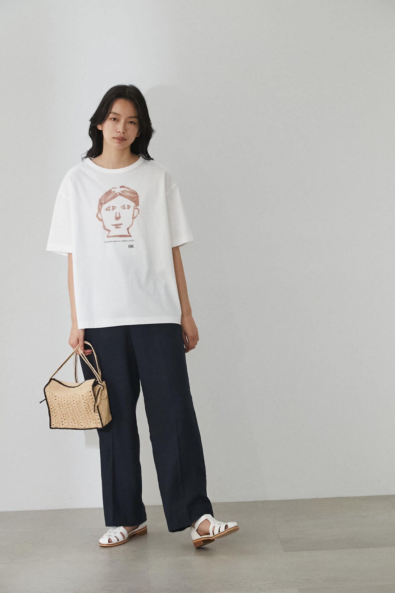 【香菜子】OGコッコラボトンプリントTシャツ Lサイズ
