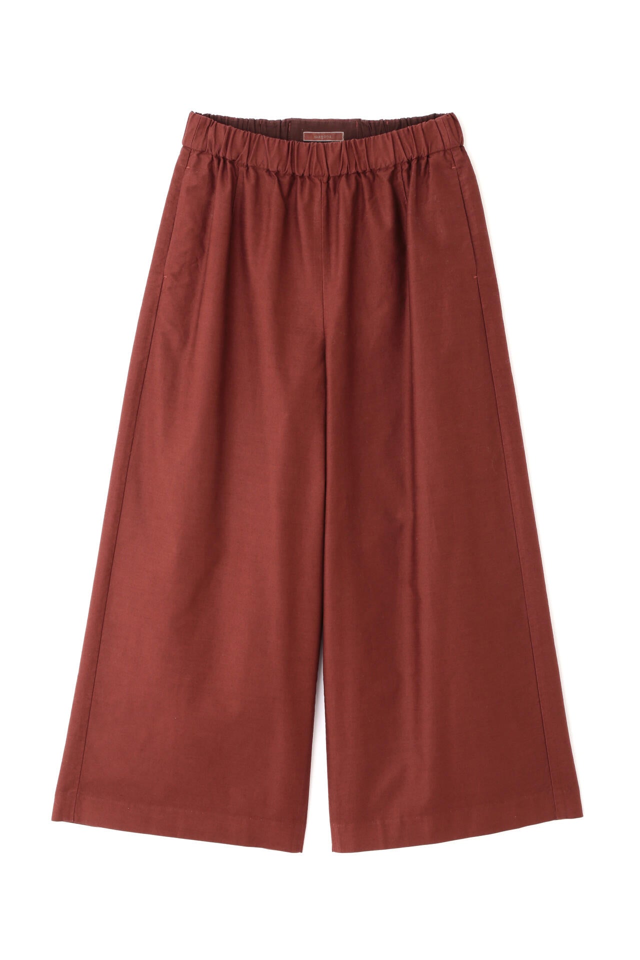 製品染めバックサテンワイドパンツ