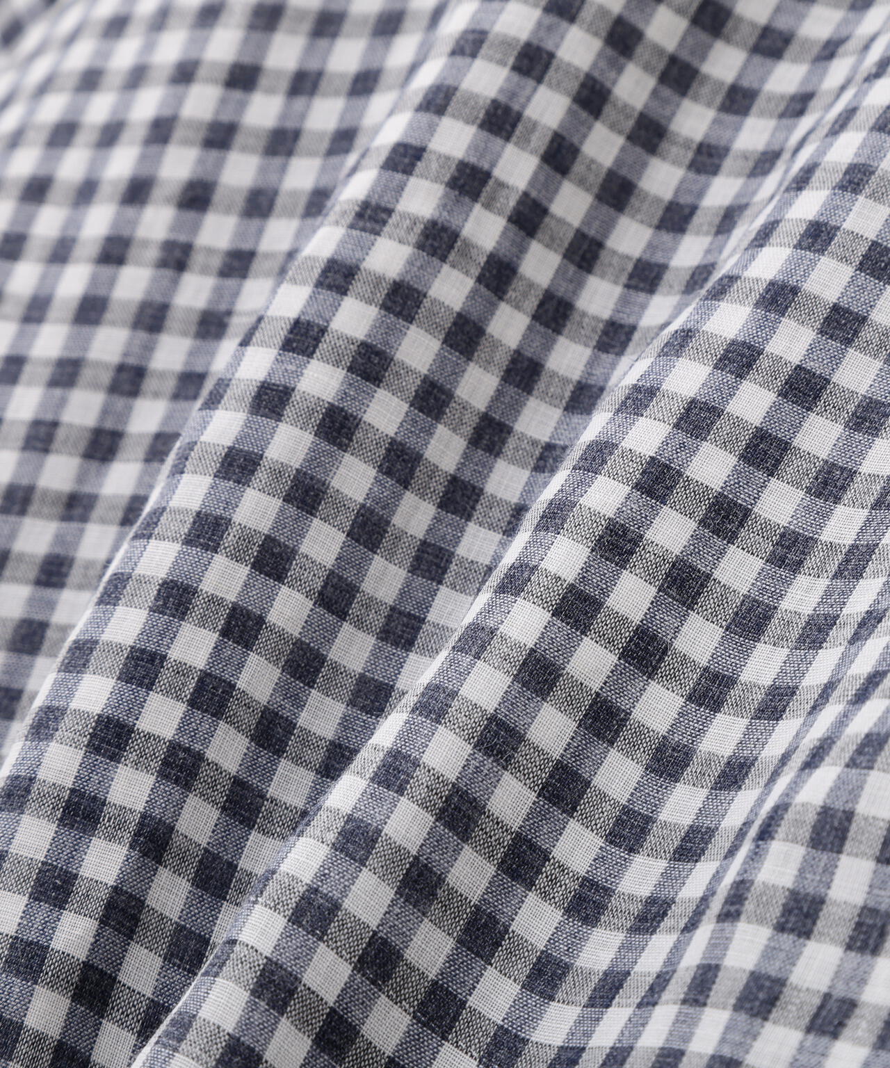 《名品 / 日差し対策 / 洗える / セットアップ》ラミーギンガムチェック バンドカラーシャツブラウス