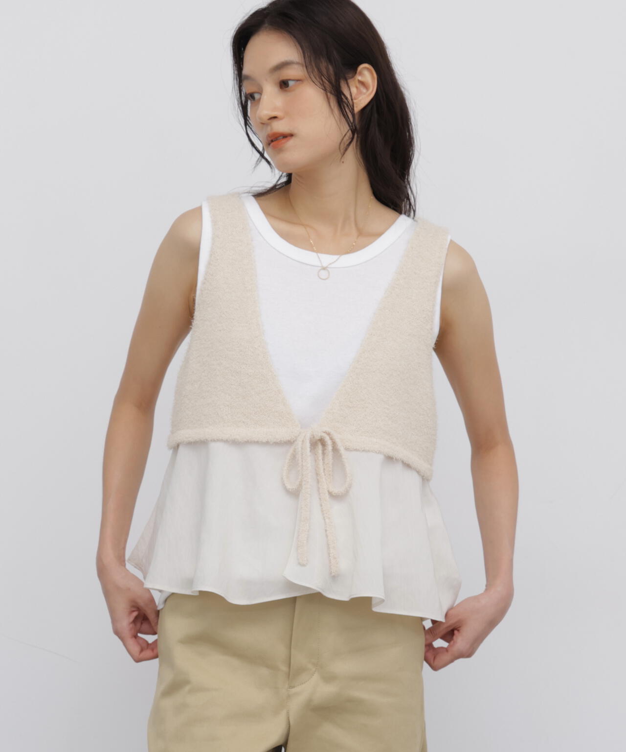 165cm/B:77cm/W:57cm/H:79cm 着用サイズ:M
