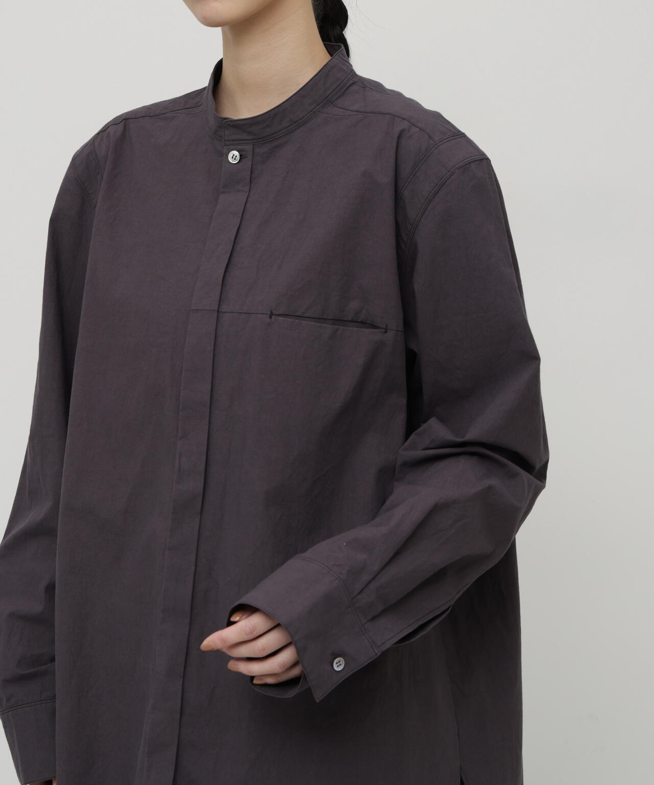 《KASANEZUKI》コットンオーバーサイズ長袖シャツ