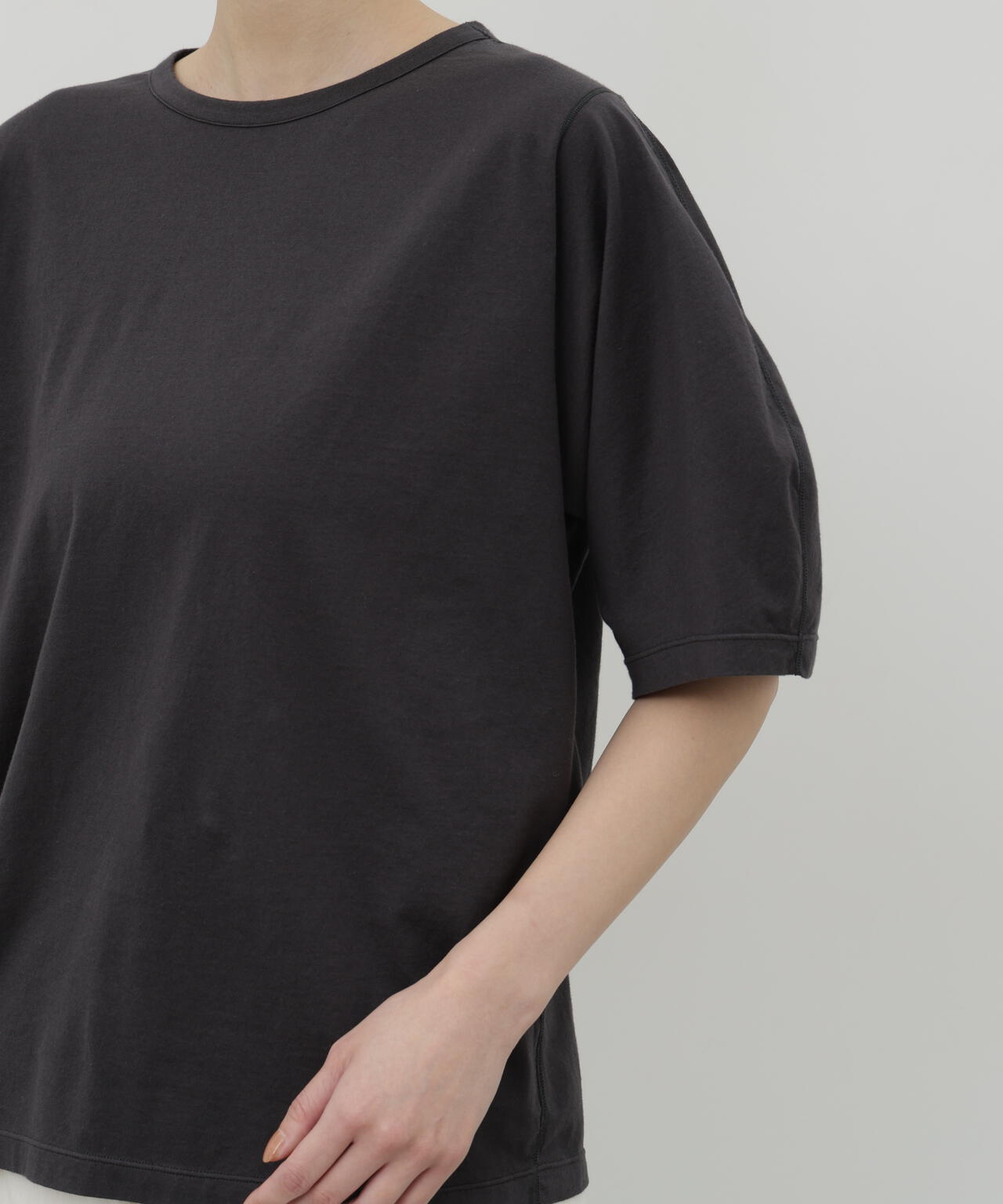HIRAKIBAスリーブソフトタッチコットン天竺半袖Tシャツ