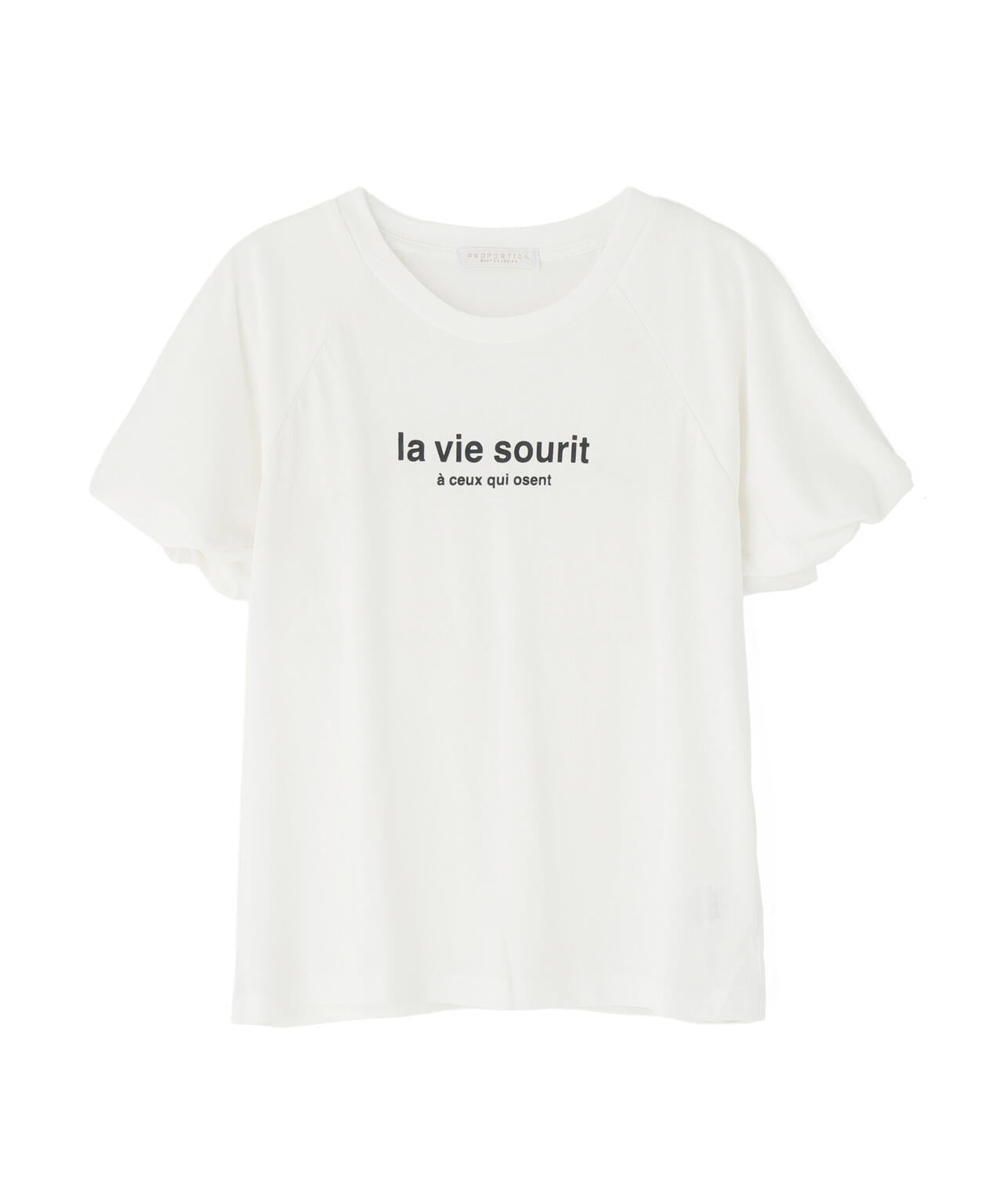 <加藤栞さん着用>パフスリーブロゴTシャツ