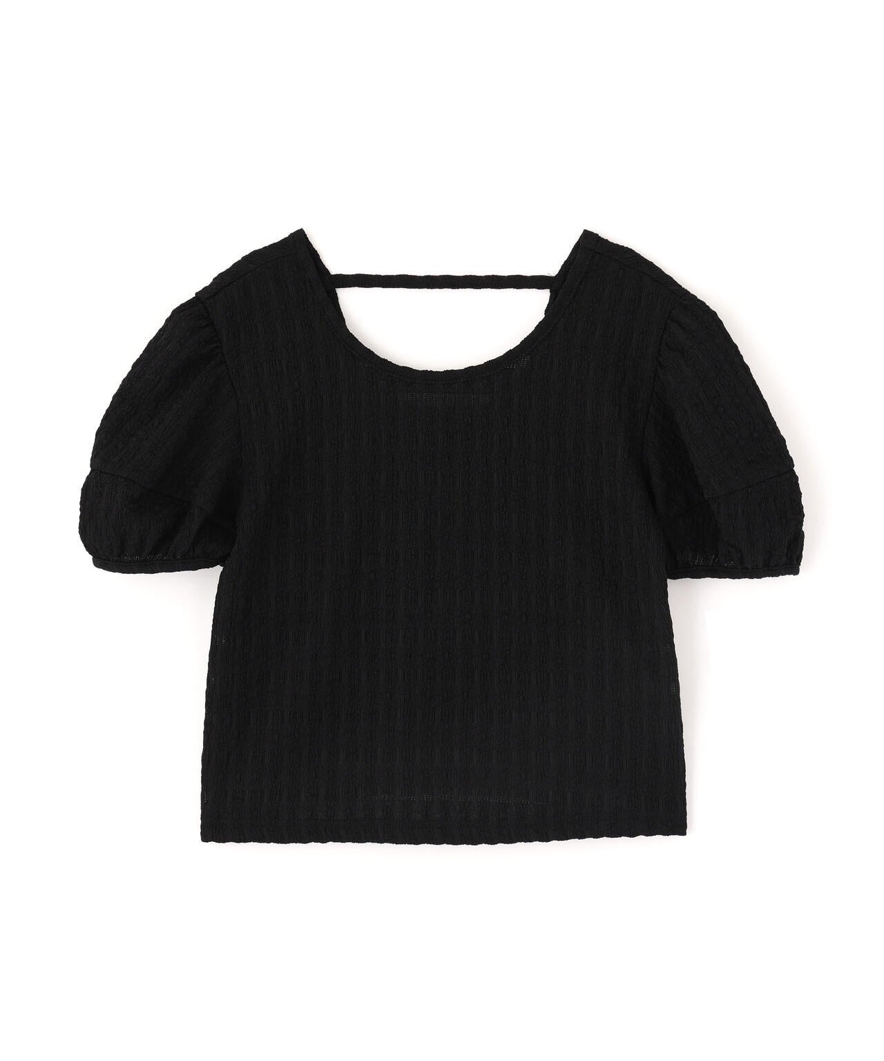 バックオープンパフスリーブトップス