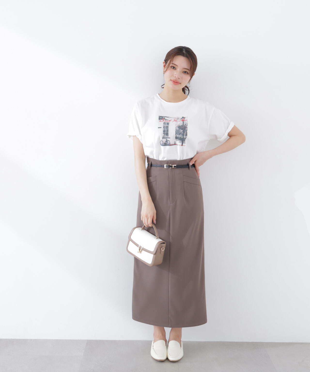 〈a/mie〉フォトプリントT