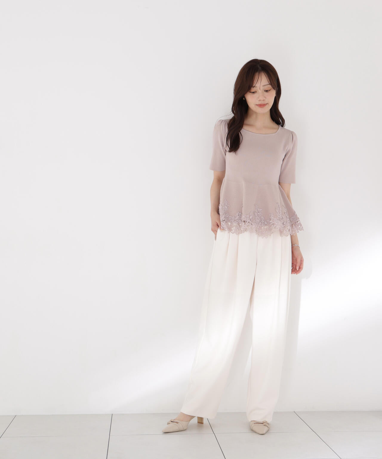 <中川紅葉さん着用>〈a/mie〉イージーバレルパンツ