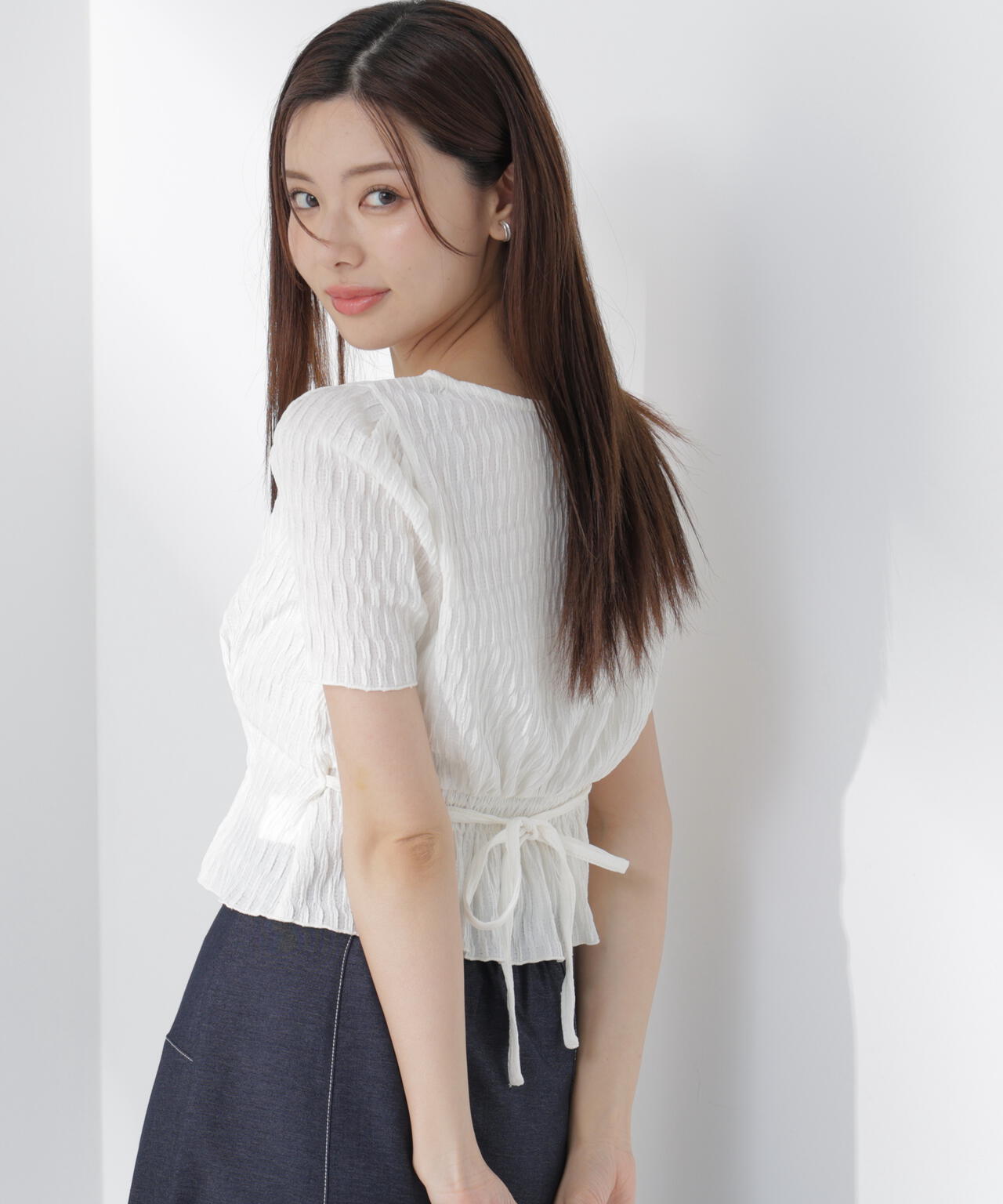 165cm B:82 W:59 H:86 S:25cm 着用サイズ:FR