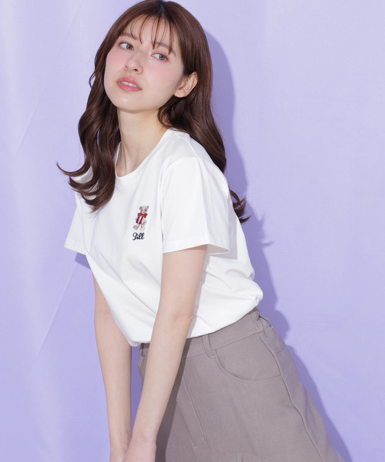 <BEARシリーズ>刺繍Tシャツオーガニックコットン