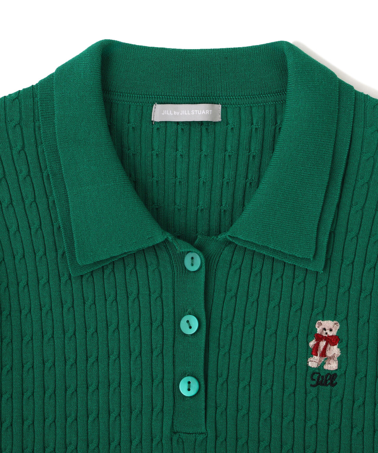 <BEARシリーズ>ダブルカラーケーブルニット