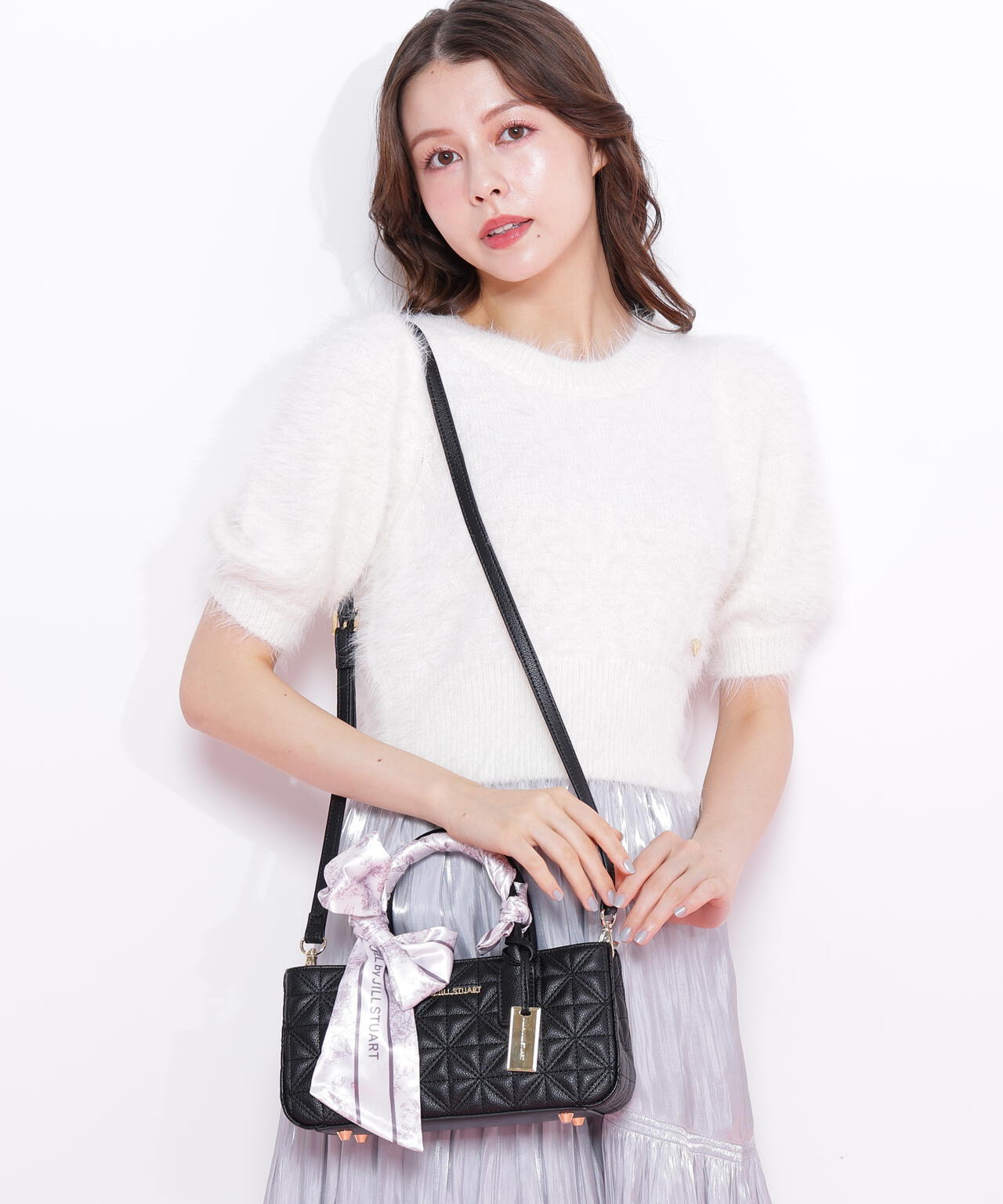 スカーフキルティングトート