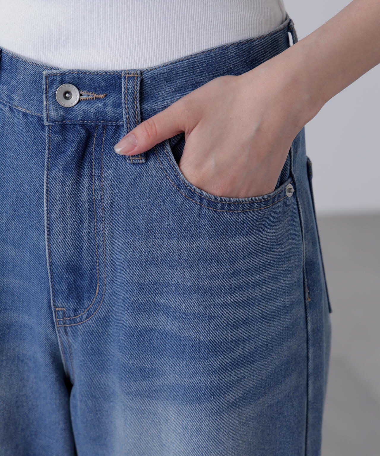 【一部追加生産予約】【4サイズ展開XS-L】ストレートデニムパンツ【低身長サイズ有】