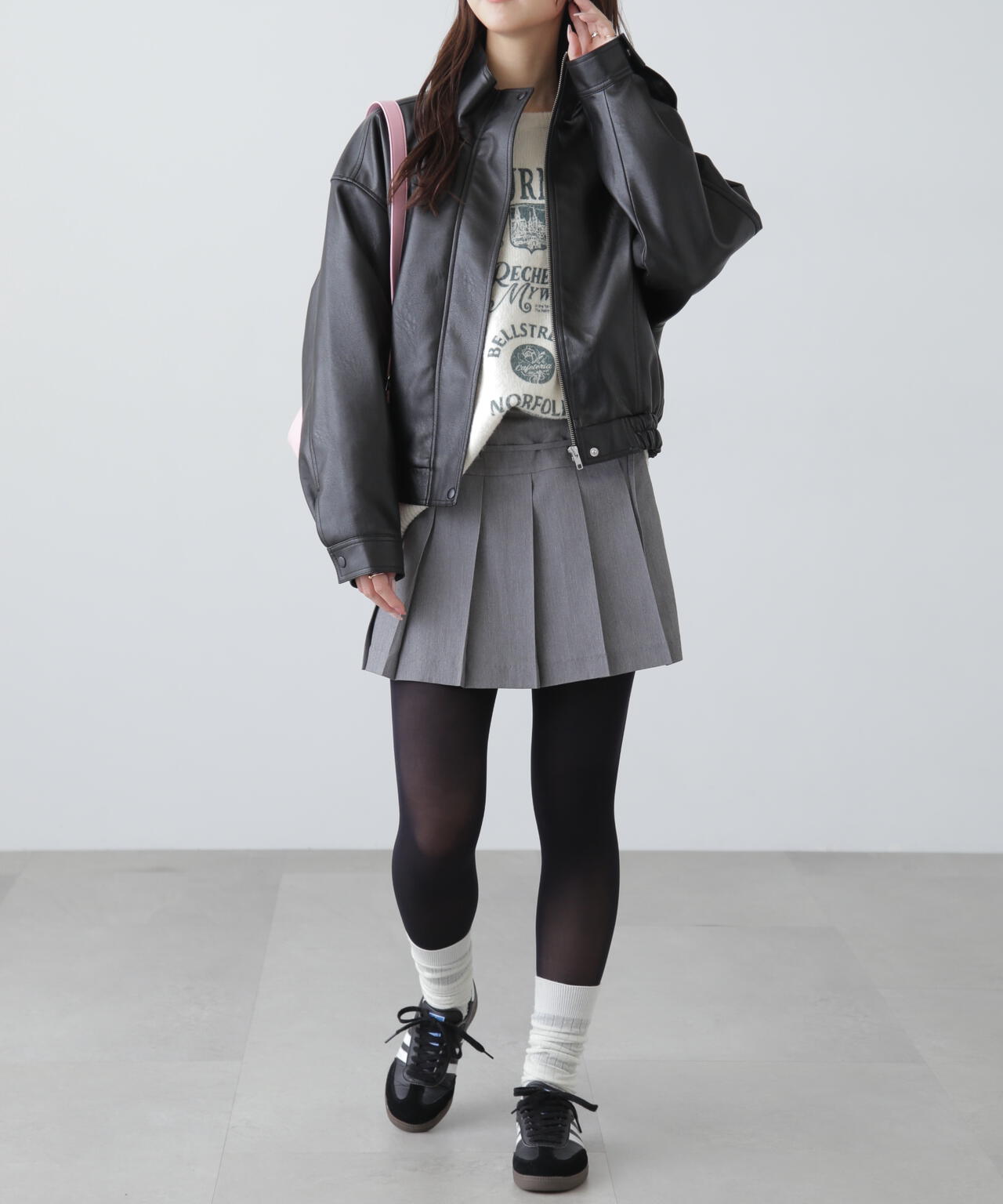 ラッププリーツミニスカート