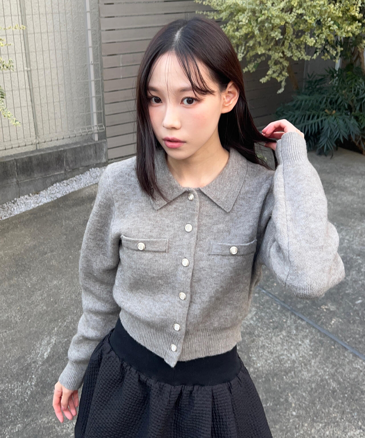 金ボタン前あきポロニット