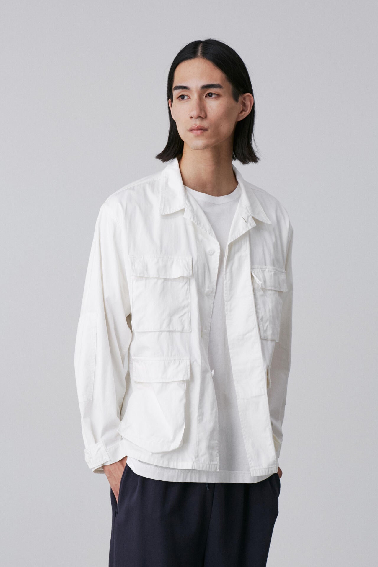 Y / ORGANIC COTTON HIGH DENSITY SATIN BLOUSON