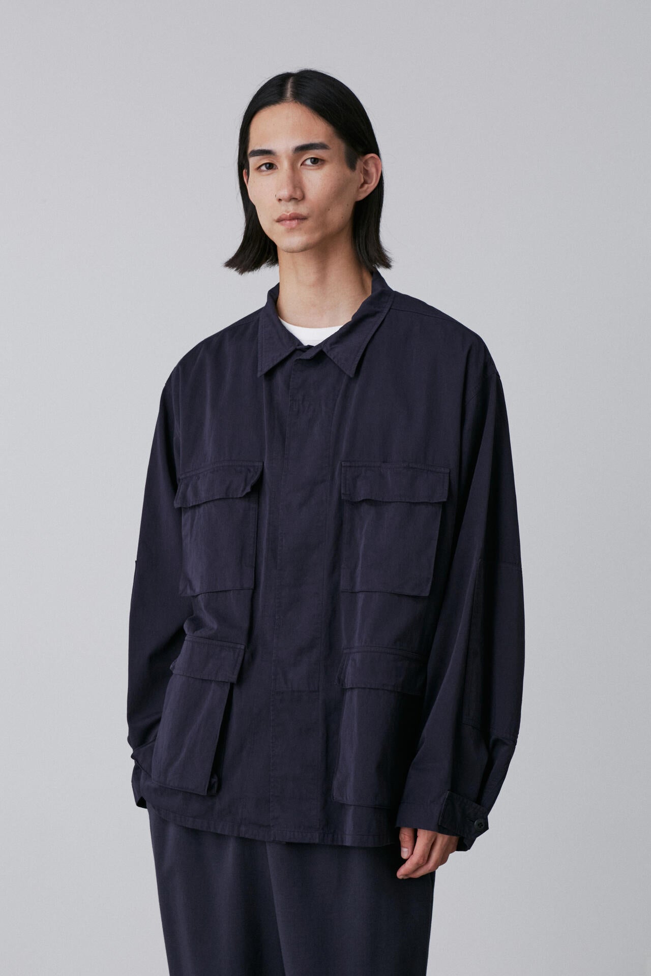 Y / ORGANIC COTTON HIGH DENSITY SATIN BLOUSON