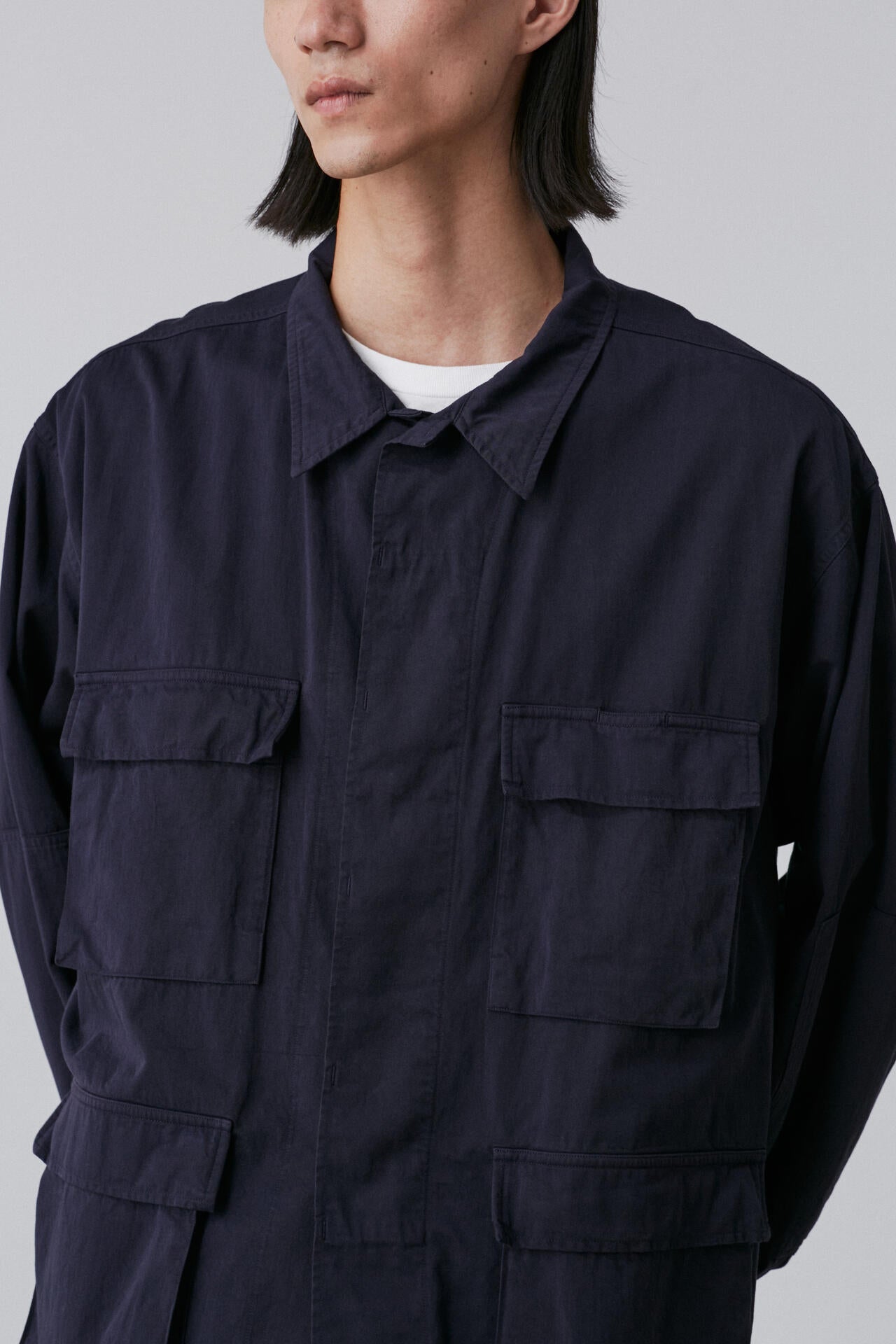 Y / ORGANIC COTTON HIGH DENSITY SATIN BLOUSON