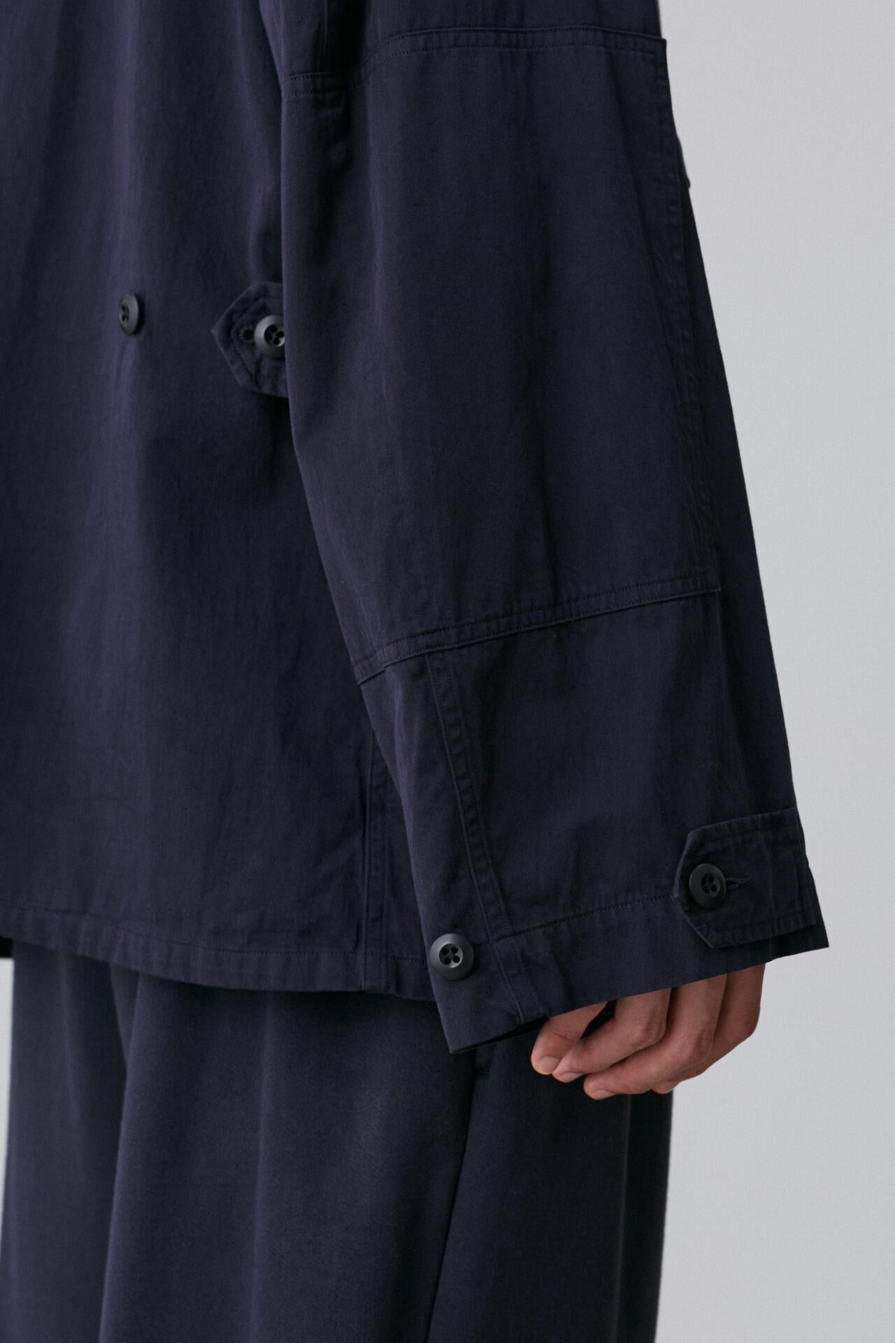 Y / ORGANIC COTTON HIGH DENSITY SATIN BLOUSON