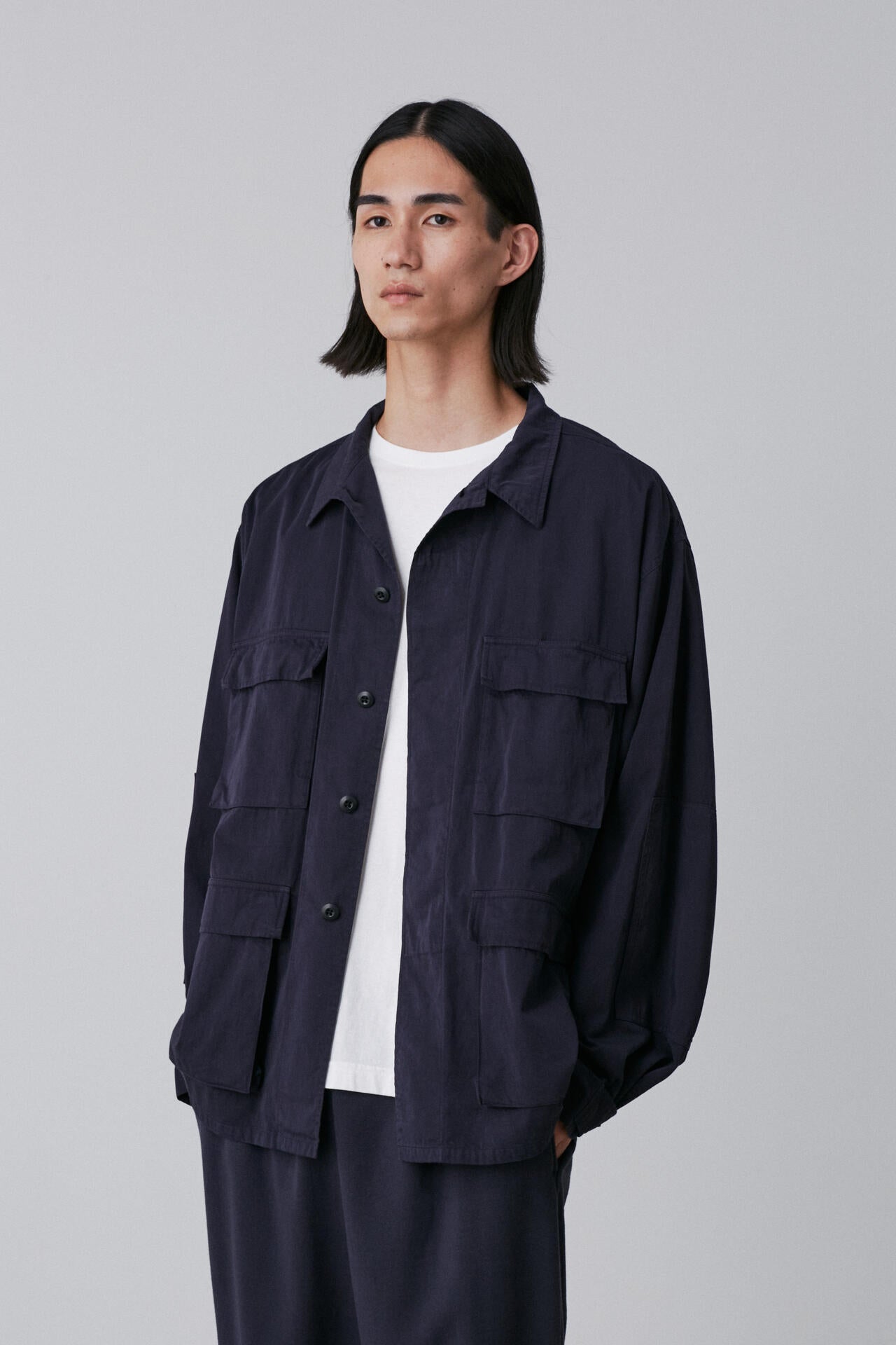 Y / ORGANIC COTTON HIGH DENSITY SATIN BLOUSON