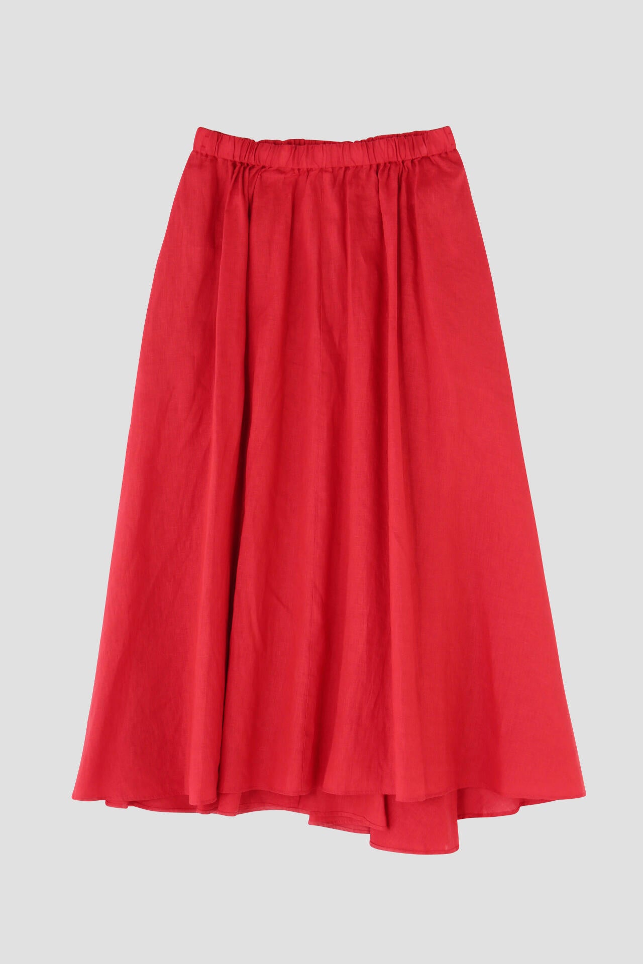 ATON / NATURAL DYED LINEN LAWN GATHERED SKIRT