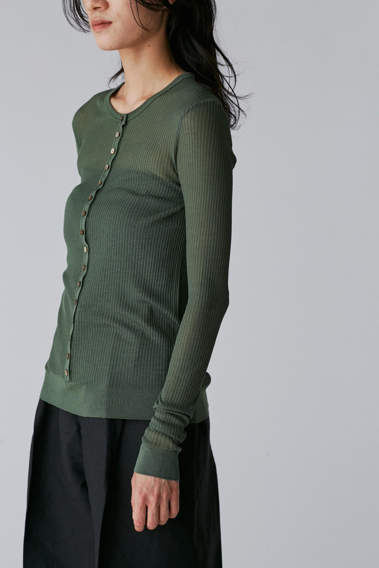 LEMAIRE / SEAMLESS RIB TOP WITH BUTTONS