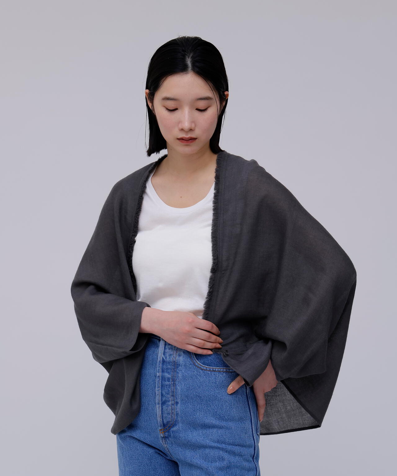 IKORRE / SMALL PONCHO SUMMER WOOL