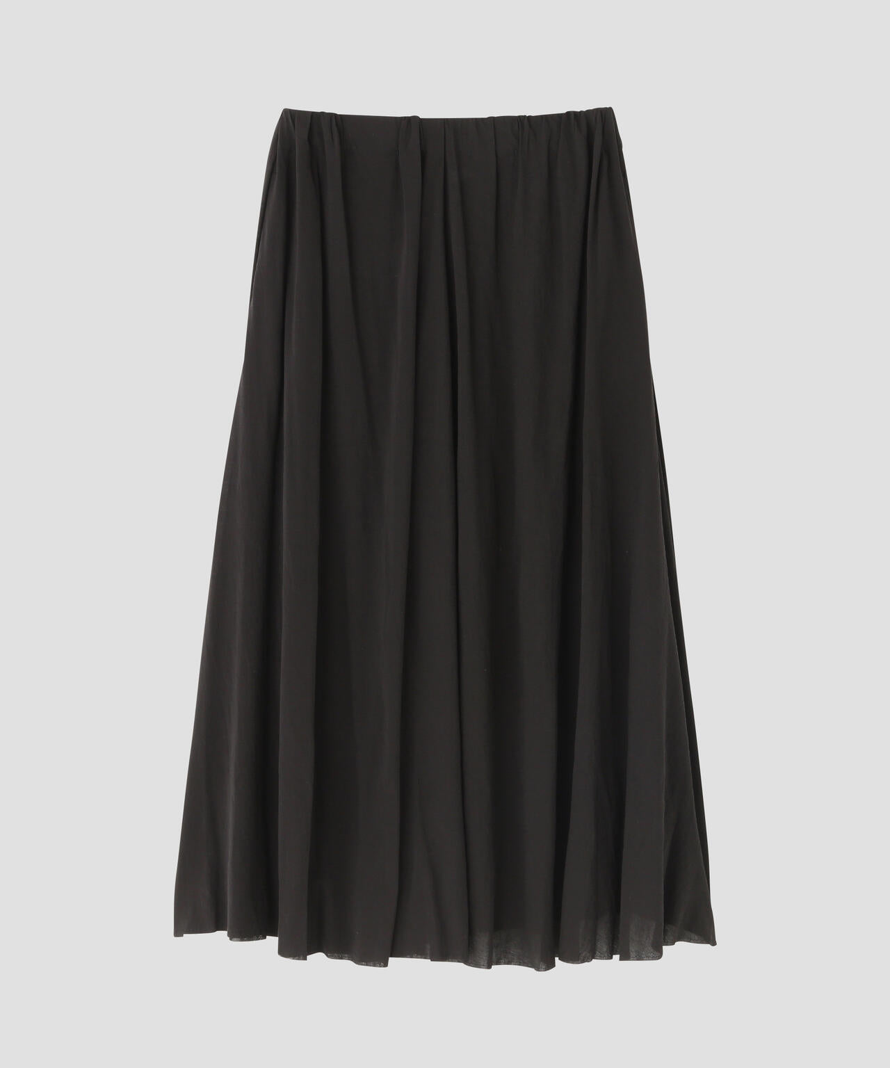 ATON / SHRINK FRESCA JERSEY GATHERED SKIRT