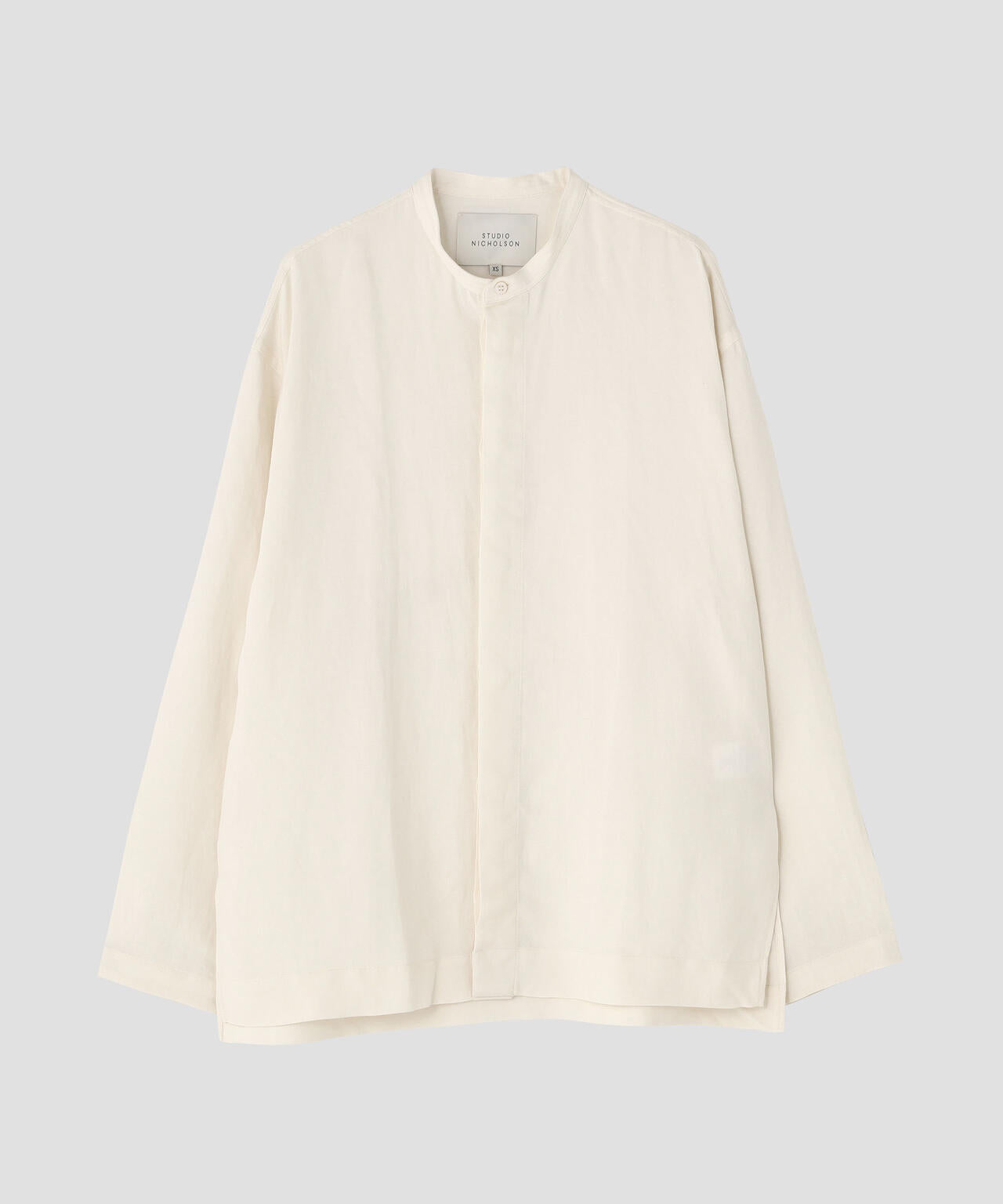 STUDIO NICHOLSON / VINTAGE SOFT LINEN UNISEX GRANDAD COLLAR SHIRT