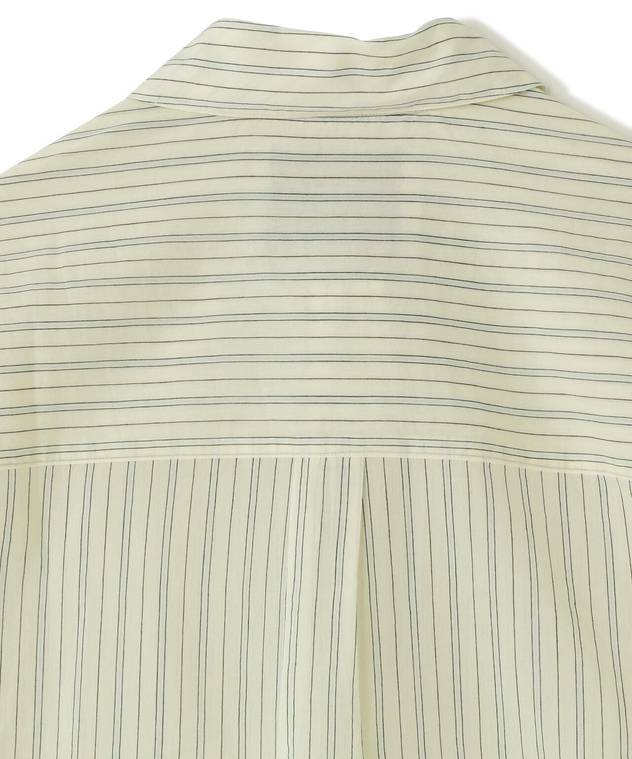 STUDIO NICHOLSON / COTTON SILK STRIPE SHORT SLEEVE SHIRT