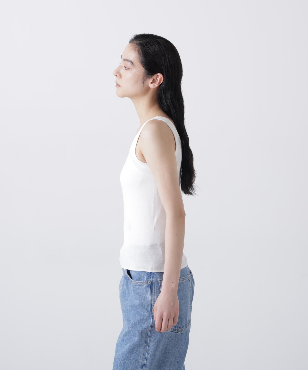 ATON / FRESCA CIRCULAR RIB TANK TOP