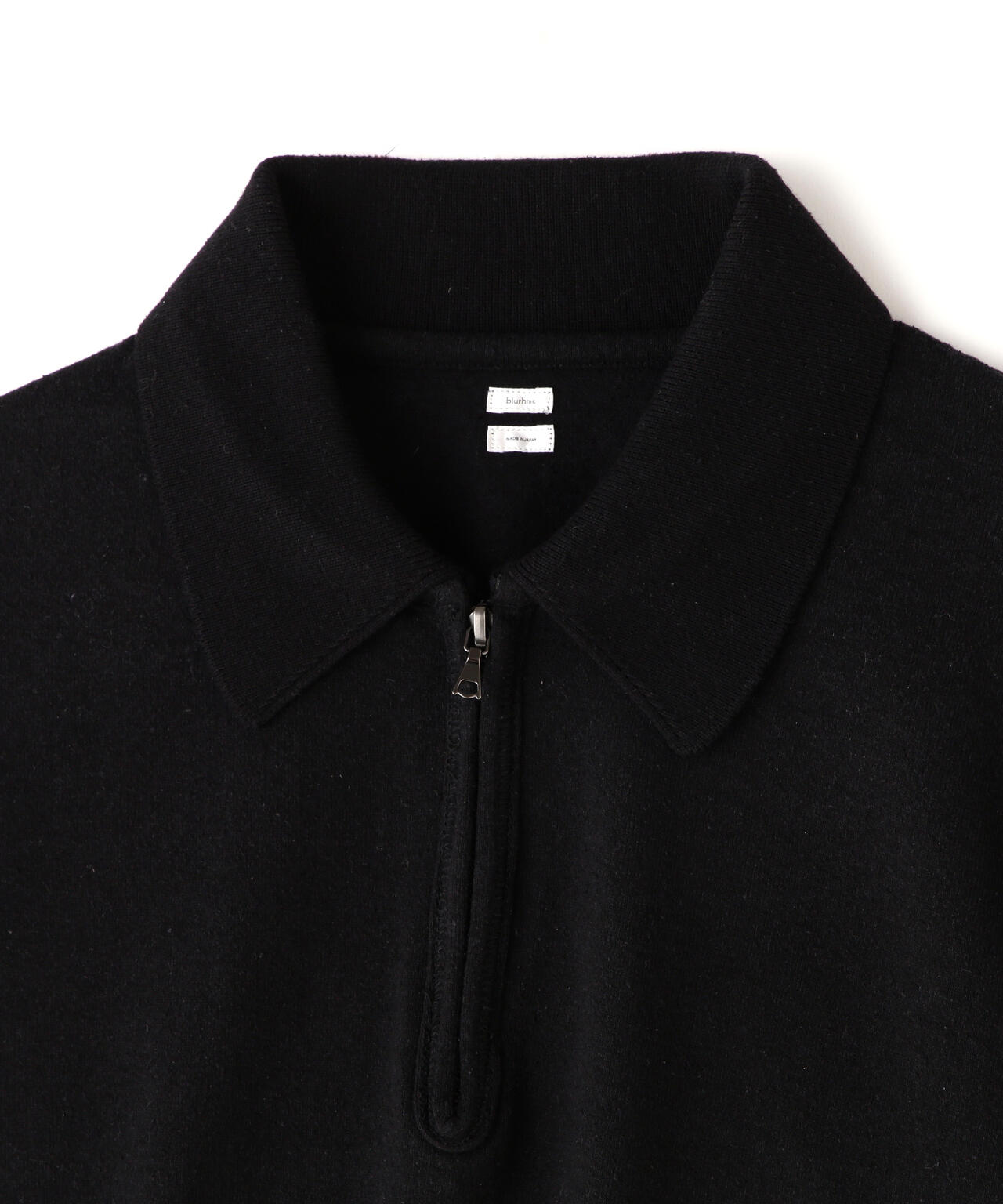 blurhms / COTTON SILK NEP HARF-ZIP PULLOVER