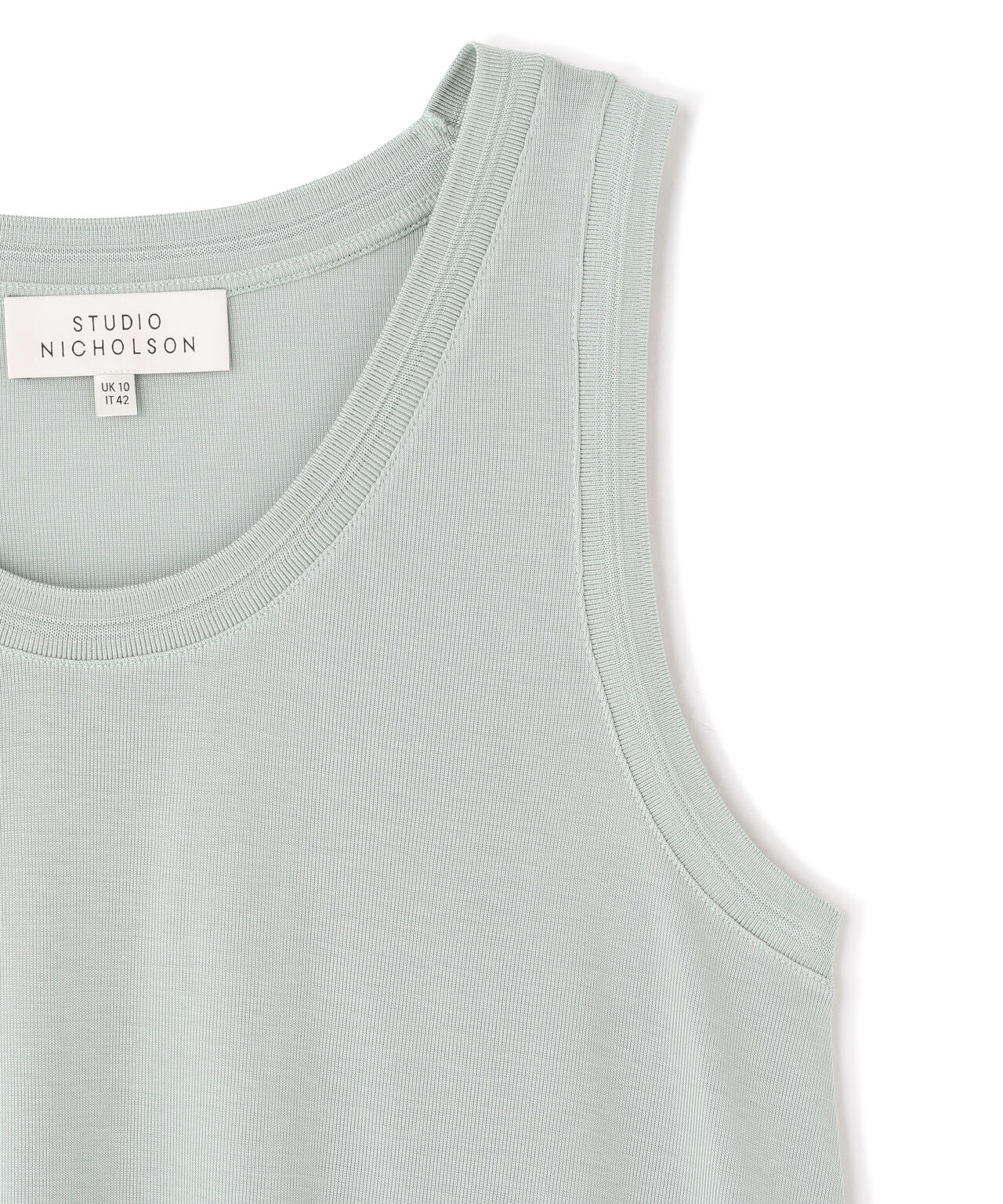 STUDIO NICHOLSON / RIB LYOCELL JERSEY SCOOP NECK VEST