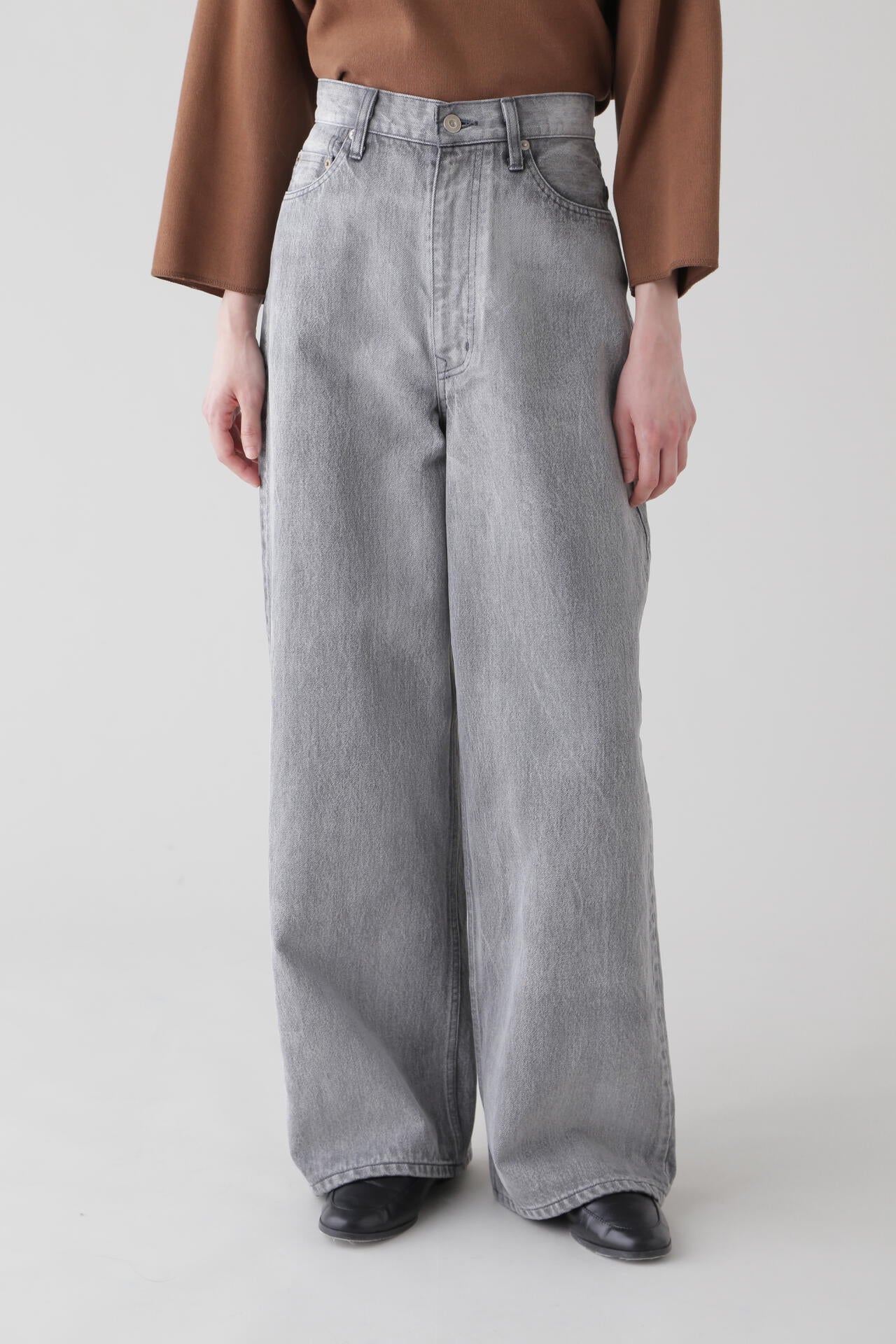 YLEVE / 13.5oz DENIM HIGH WAIST WIDE FADE