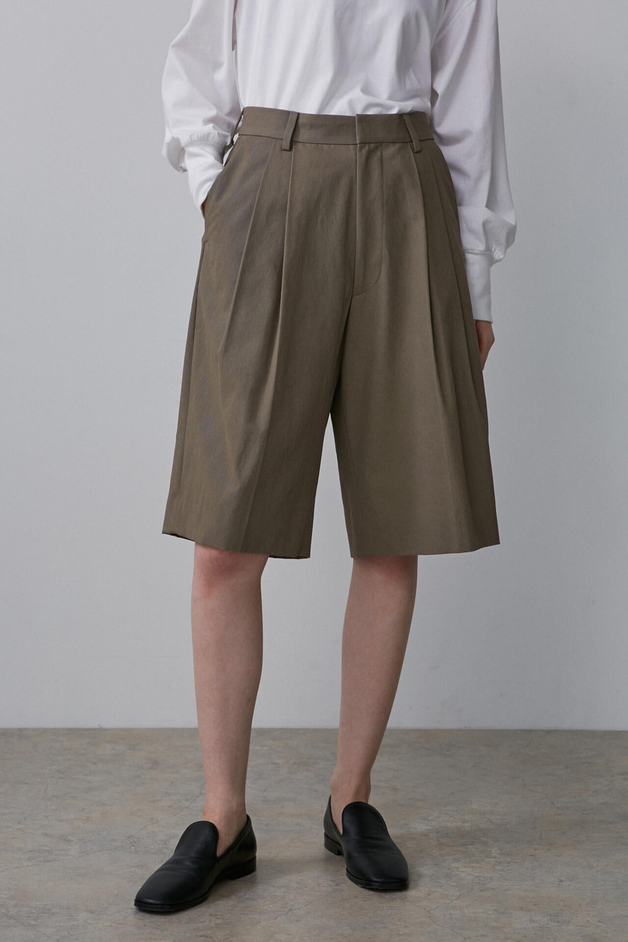 YLEVE / COTTON VOILE GABARDINE NIDOM SHORTS