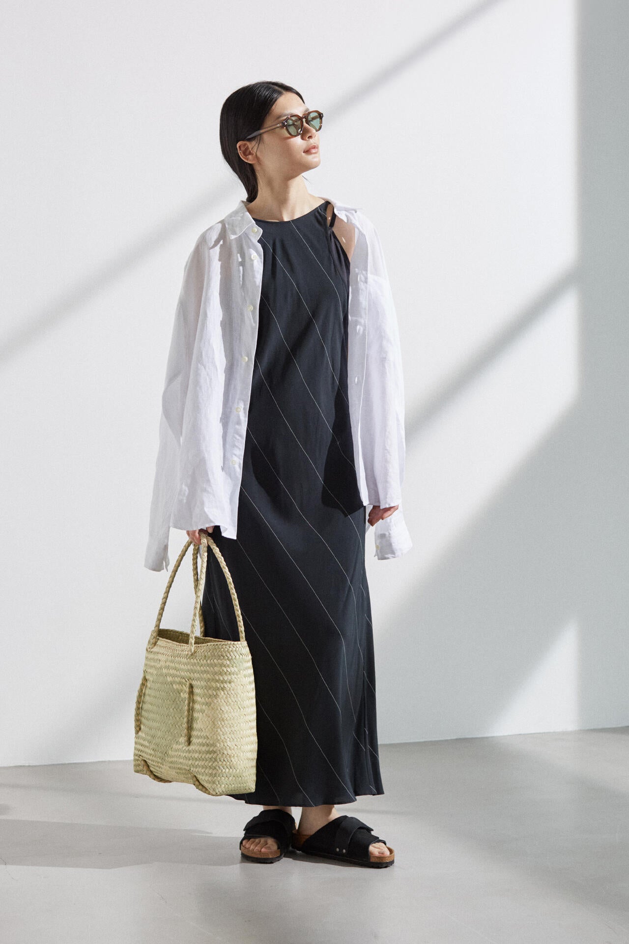 YLEVE / RAYON ACETATE STRIPE OP