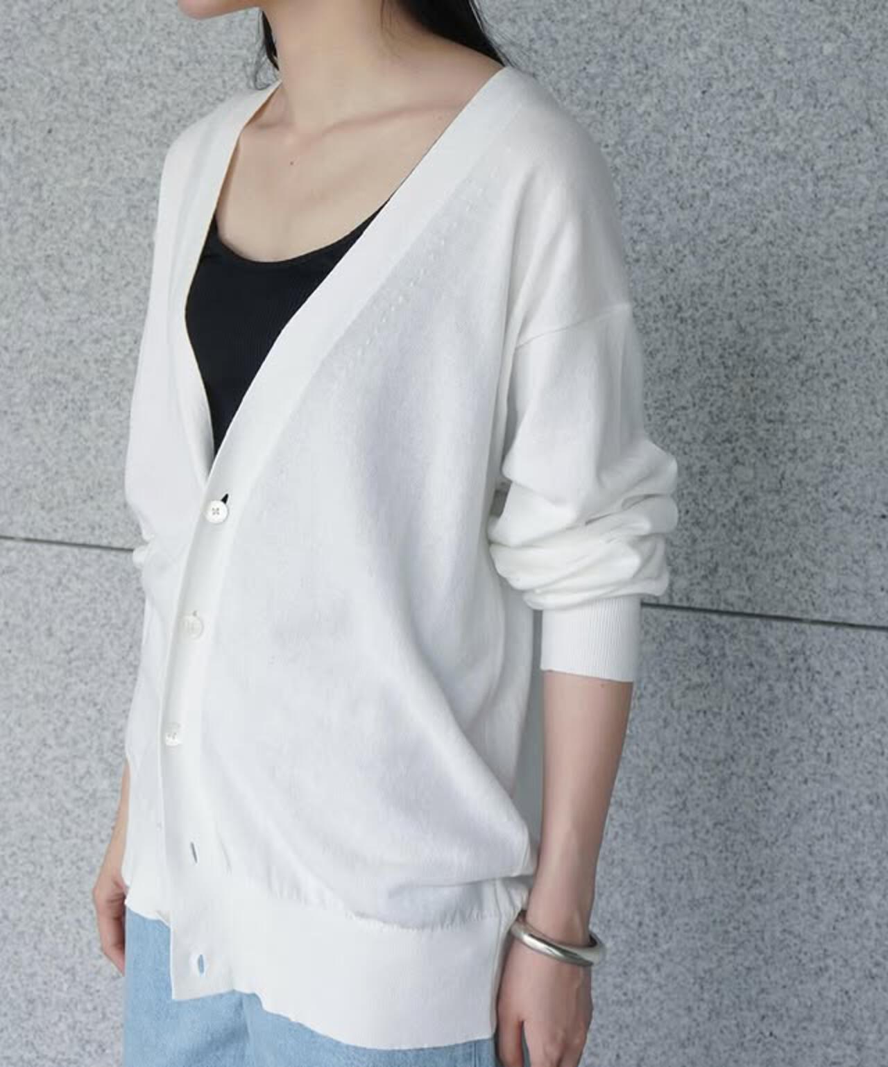 YLEVE / WASHI COTTON KNIT CARDIGAN