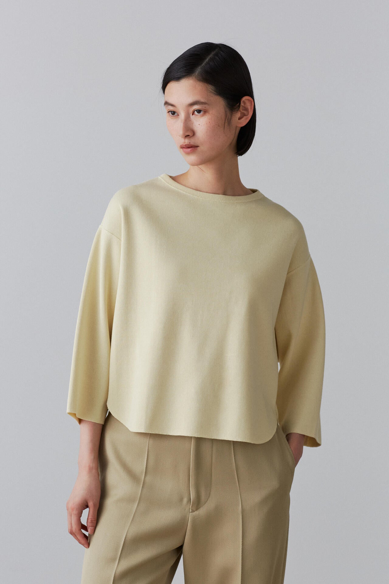 YLEVE / COTTON RIB PULLOVER