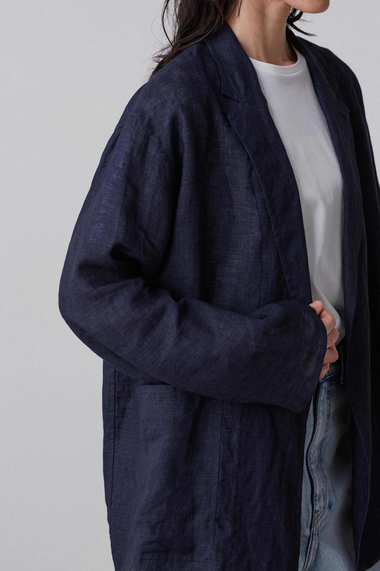 YLEVE / LINEN POPLIN JACKET