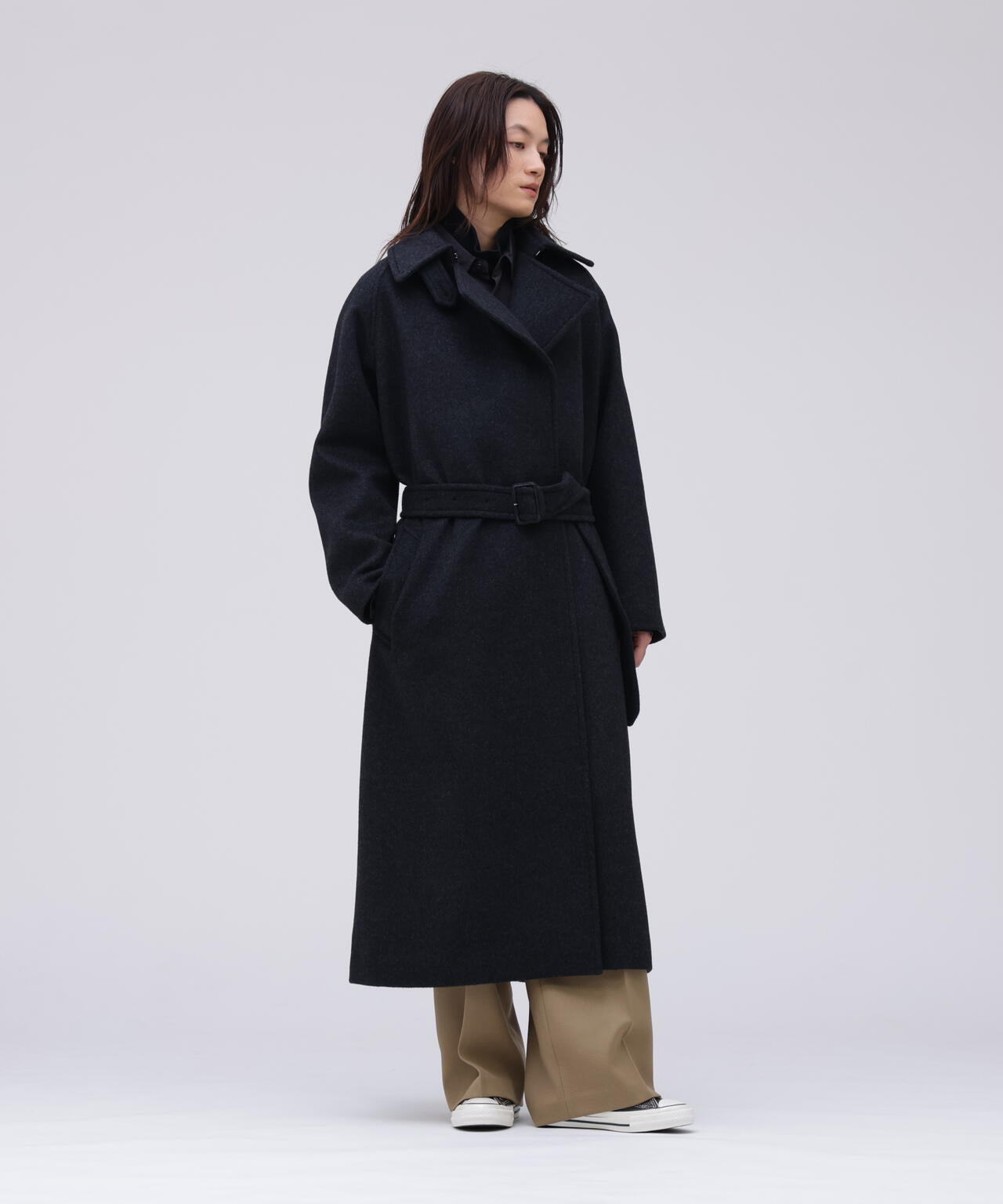 YLEVE / SUPER120'S WOOL SHARM BEAVER COAT