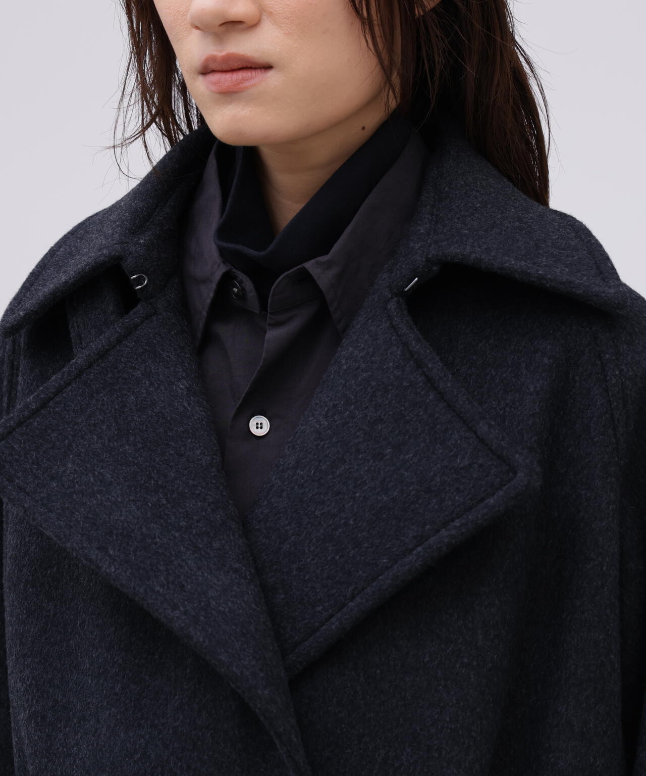 YLEVE / SUPER120'S WOOL SHARM BEAVER COAT