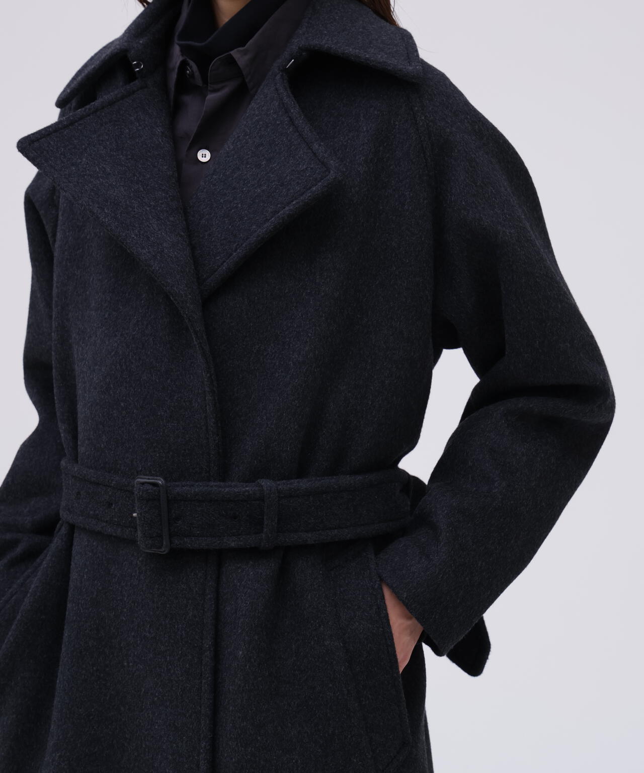 YLEVE / SUPER120'S WOOL SHARM BEAVER COAT